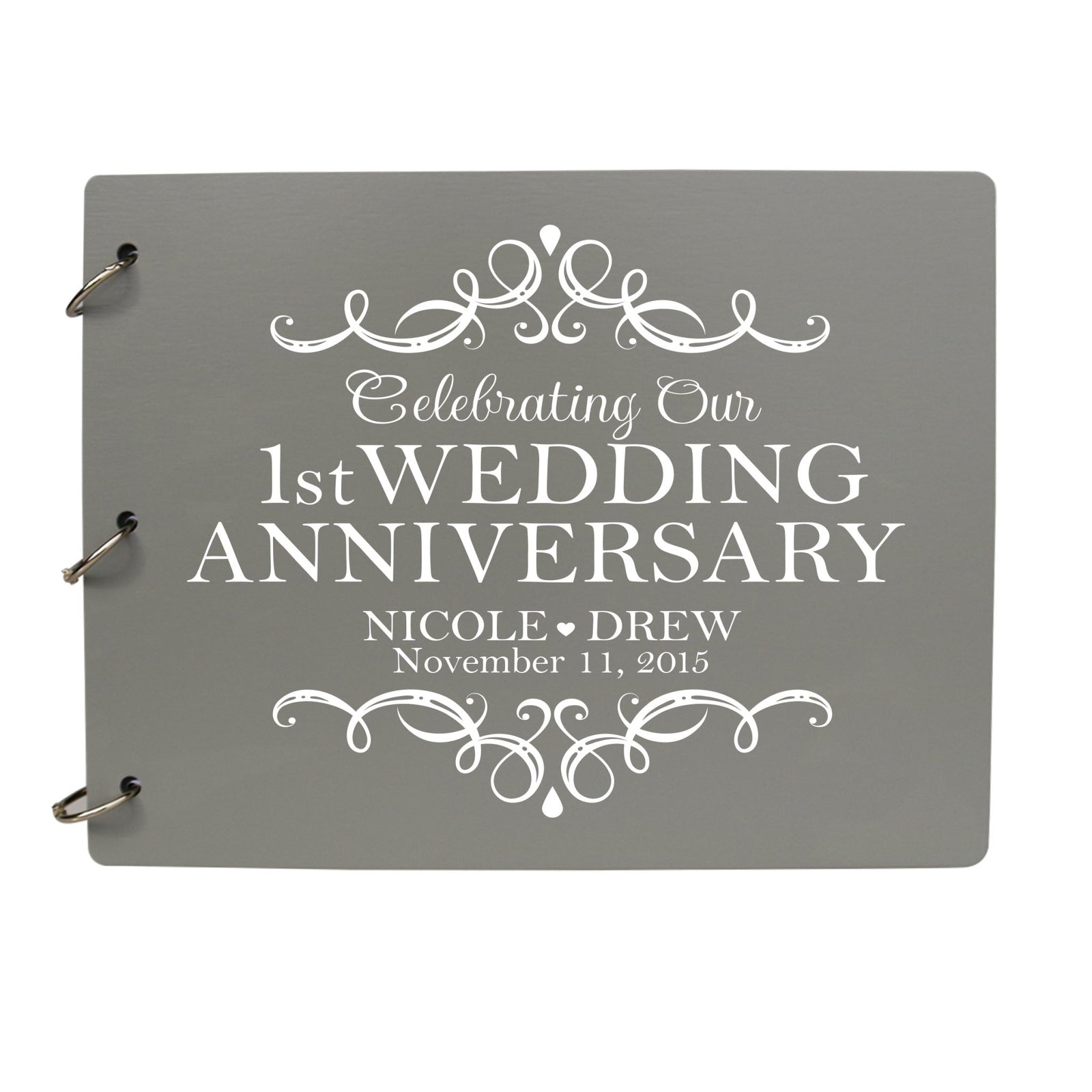 Personalized 1st Wedding Anniversary Guestbook - LifeSong Milestones