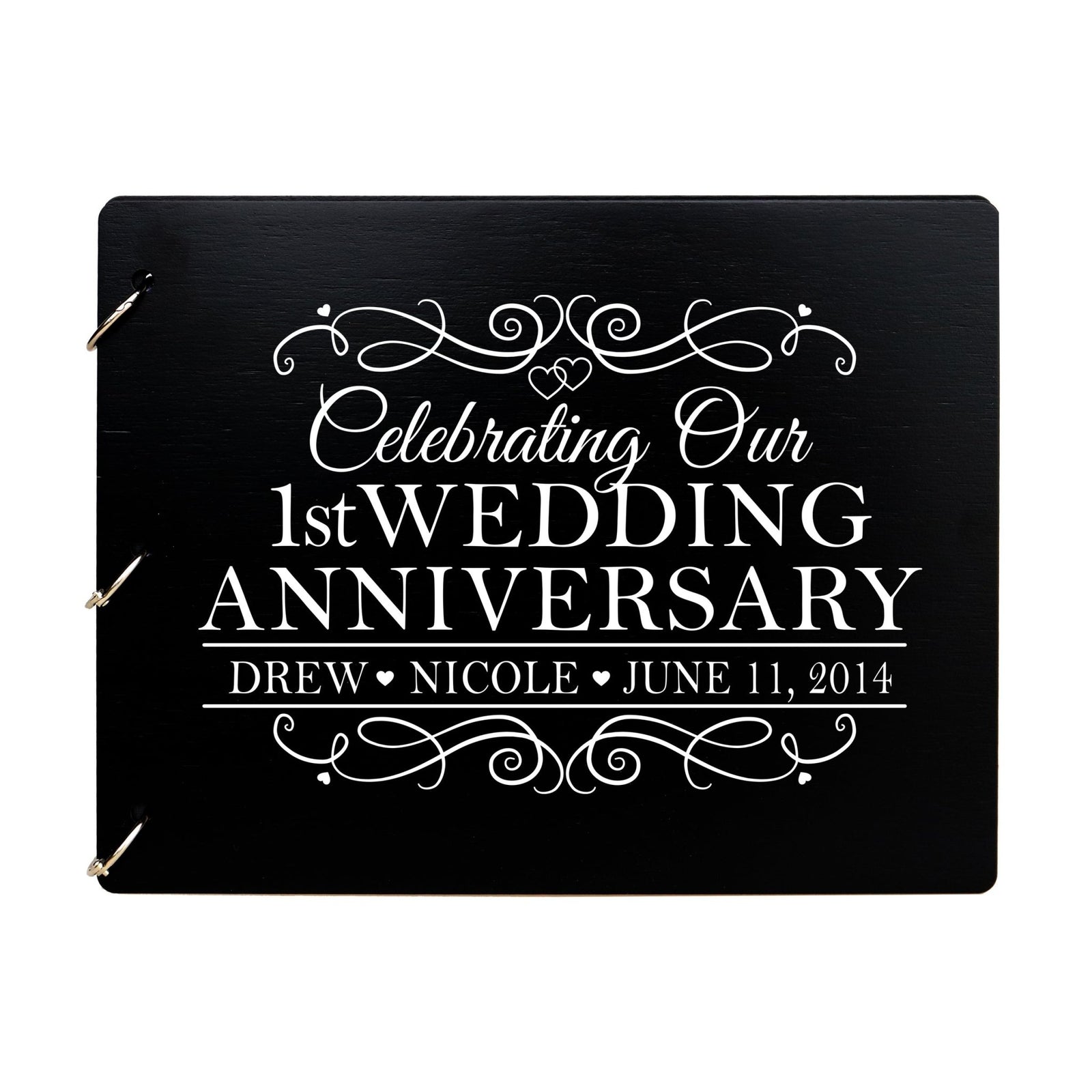 Personalized 1st Wedding Anniversary Guestbook - LifeSong Milestones