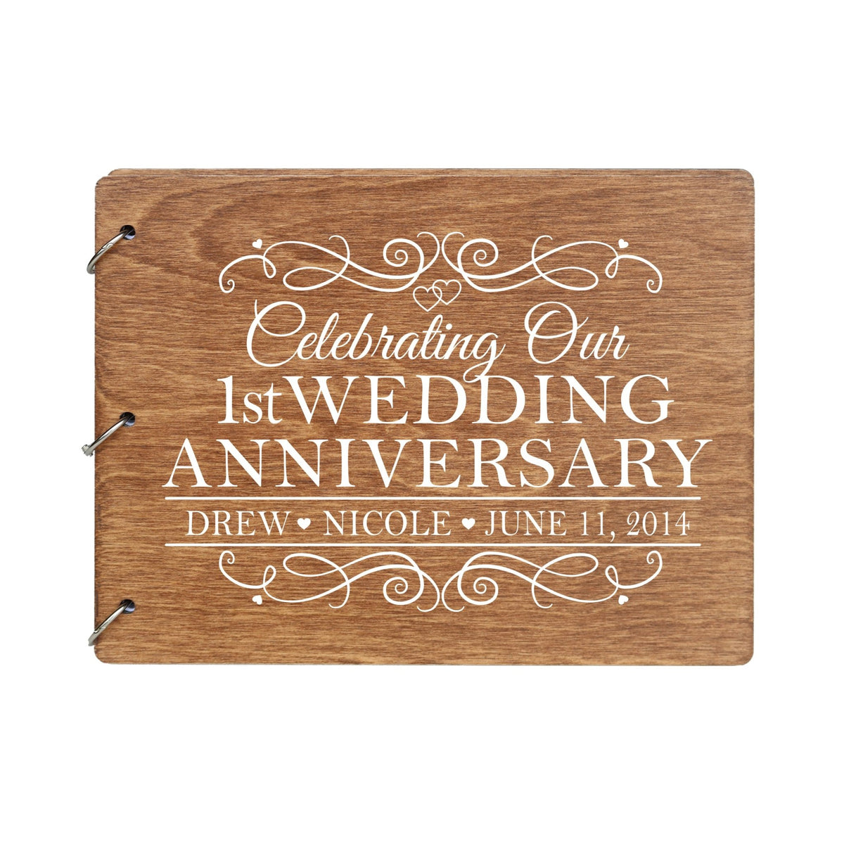 Personalized 1st Wedding Anniversary Guestbook - LifeSong Milestones