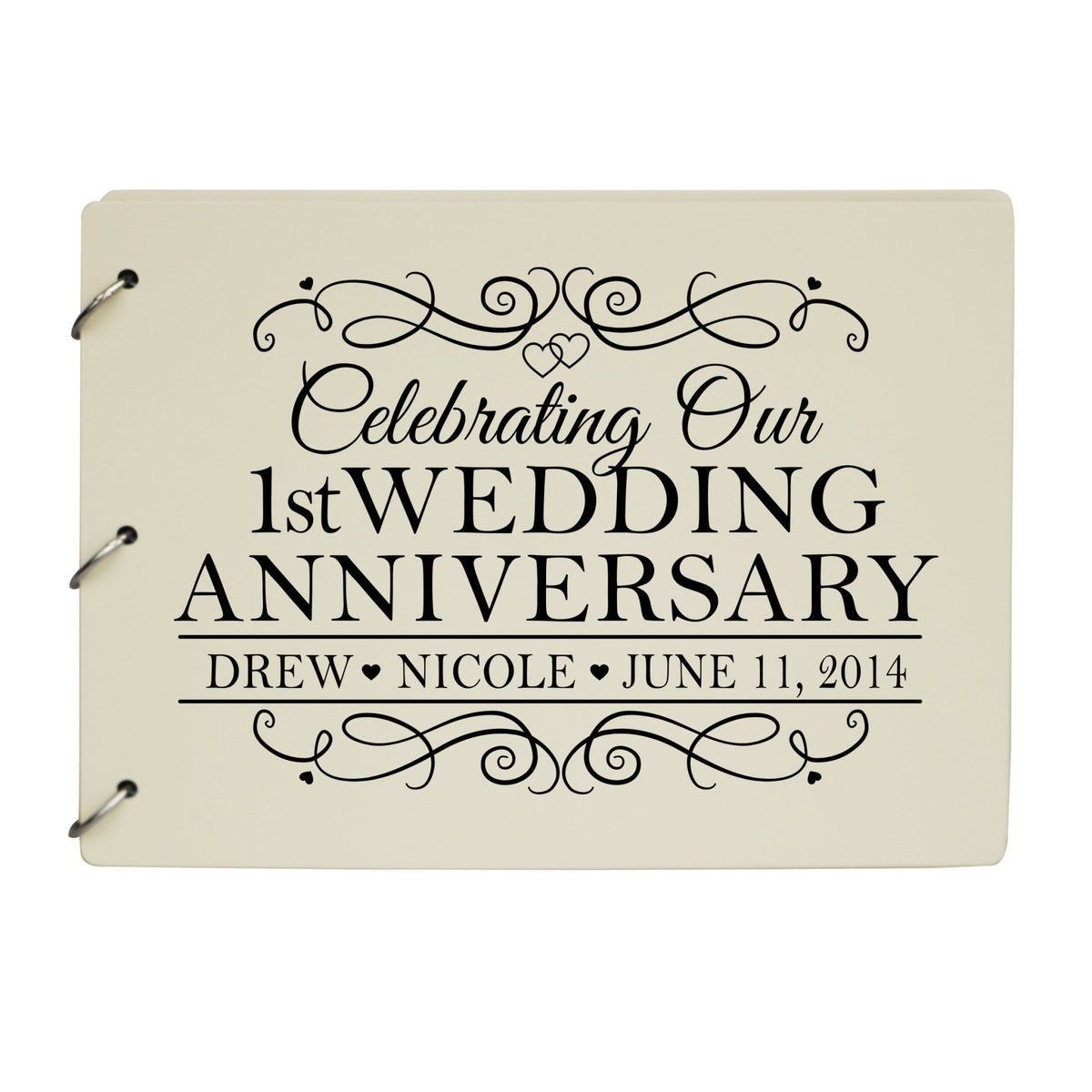 Personalized 1st Wedding Anniversary Guestbook - LifeSong Milestones