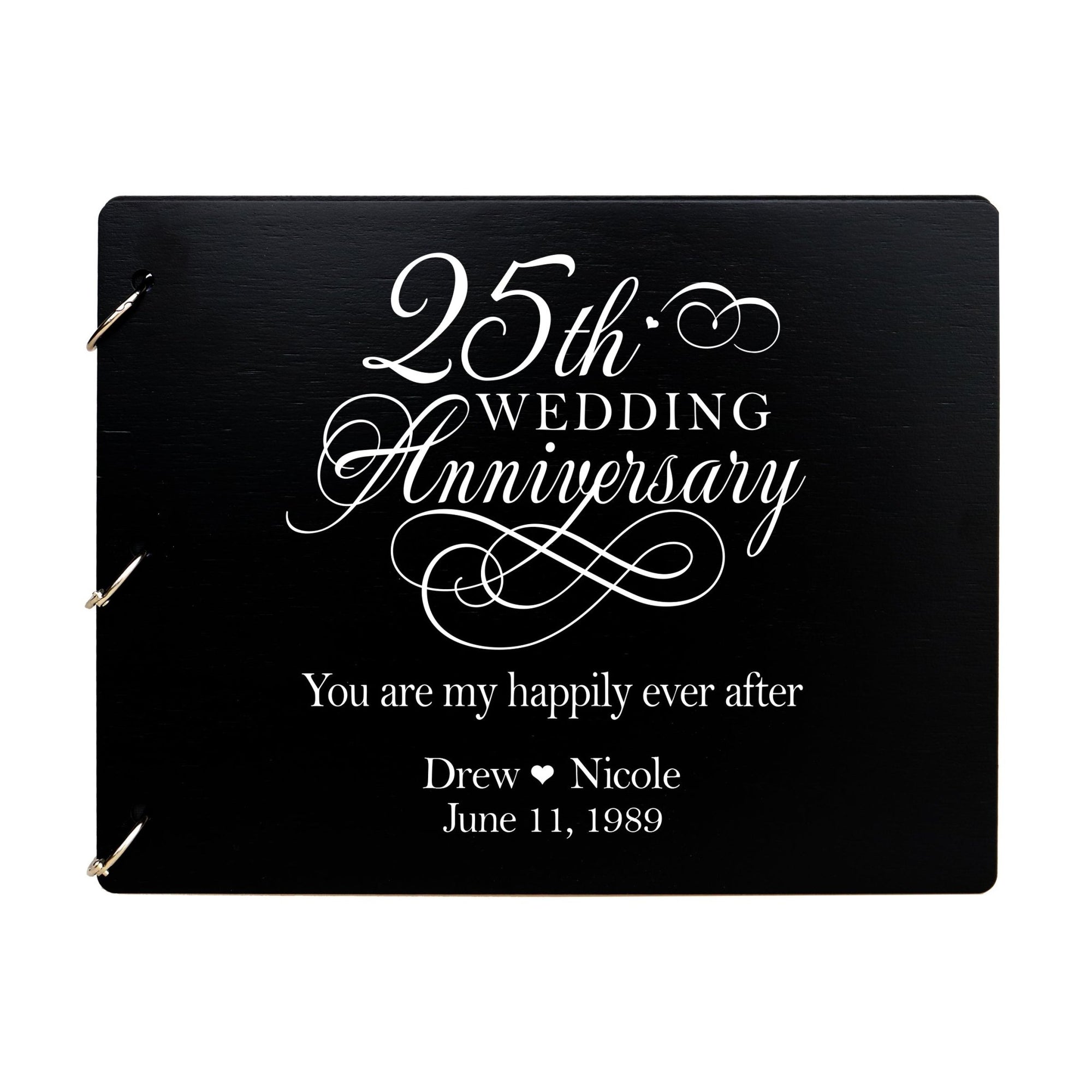 Personalized 25th Wedding Anniversary Guestbook - LifeSong Milestones