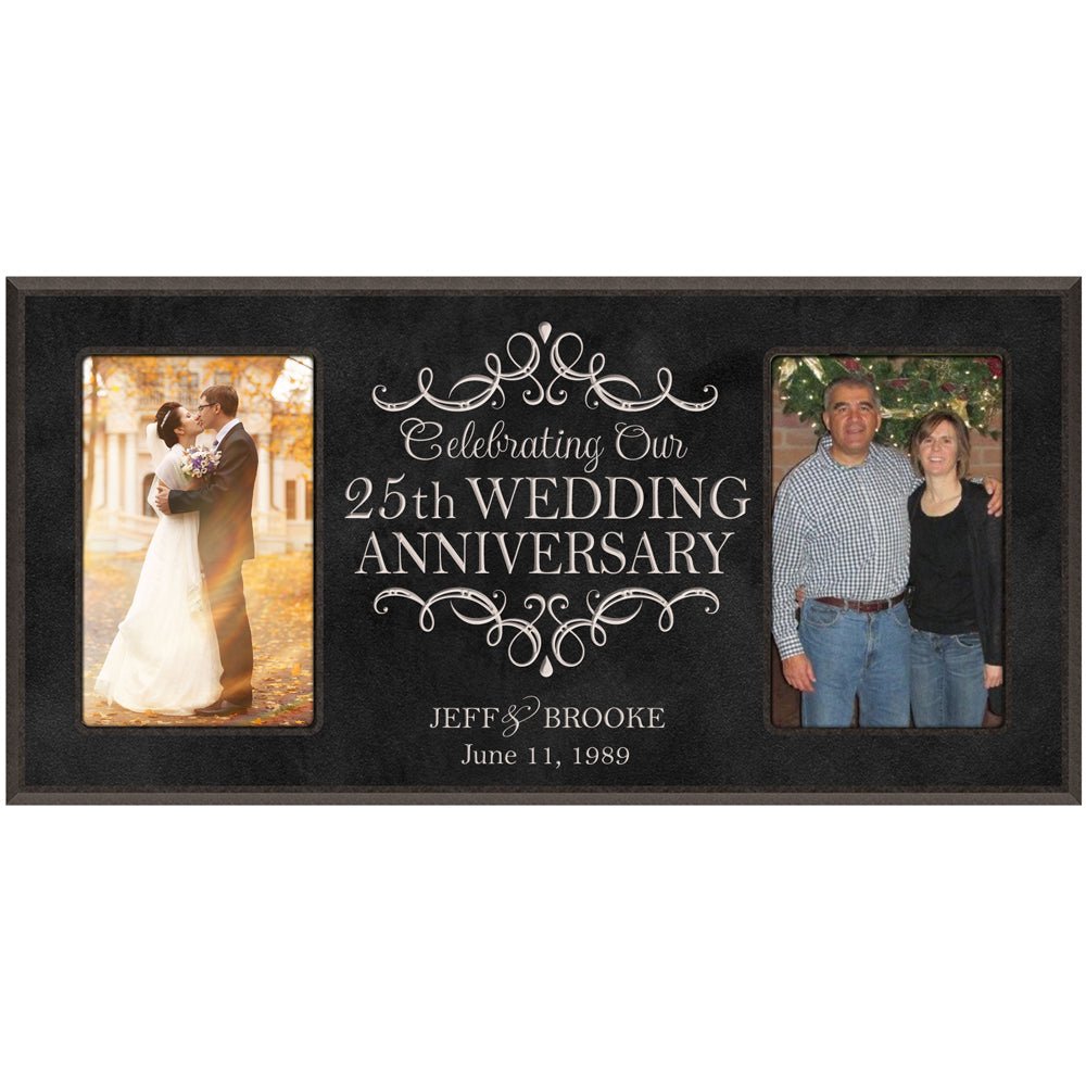 Personalized 25th Wedding Anniversary Picture Frame Gifts for Couples - LifeSong Milestones