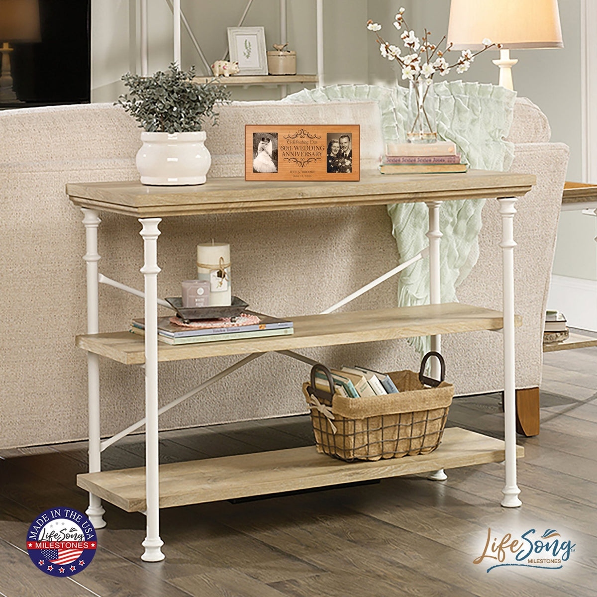 Personalized 25th Wedding Anniversary Picture Frame Gifts for Couples - LifeSong Milestones