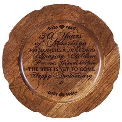 Personalized 30th Anniversary Cherry Cake Stand with Names and Date - LifeSong Milestones