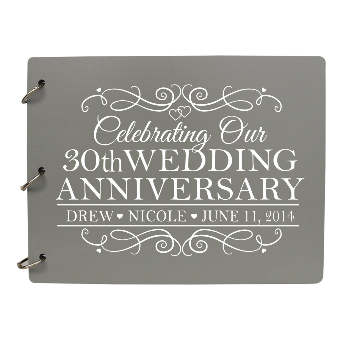 Personalized 30th Wedding Anniversary Guestbook - LifeSong Milestones