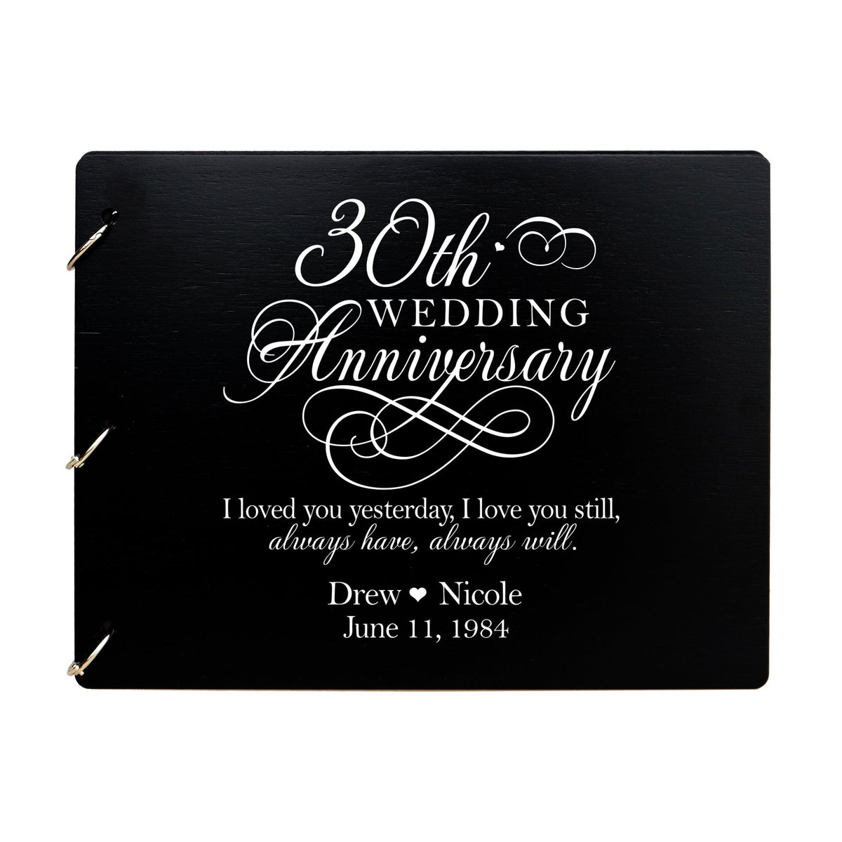 Personalized 30th Wedding Anniversary Guestbook - LifeSong Milestones