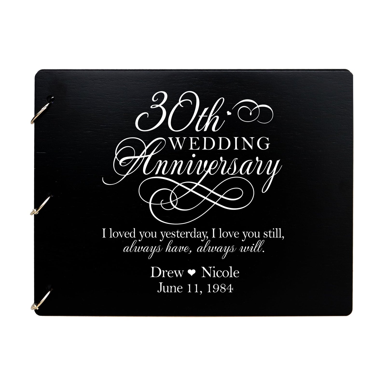 Personalized 30th Wedding Anniversary Guestbook - LifeSong Milestones