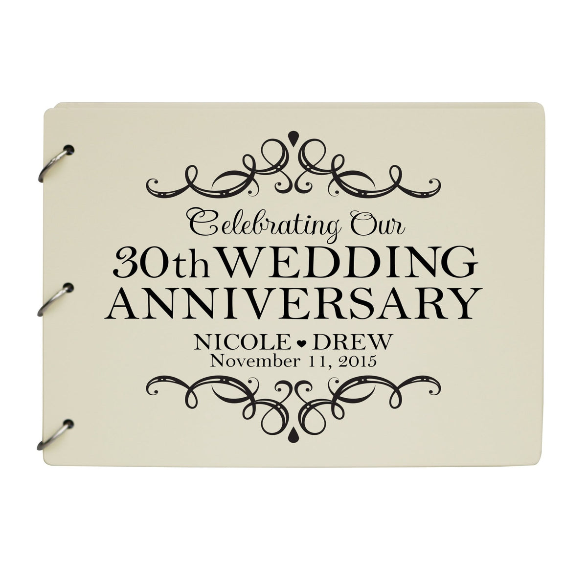 Personalized 30th Wedding Anniversary Guestbook - LifeSong Milestones