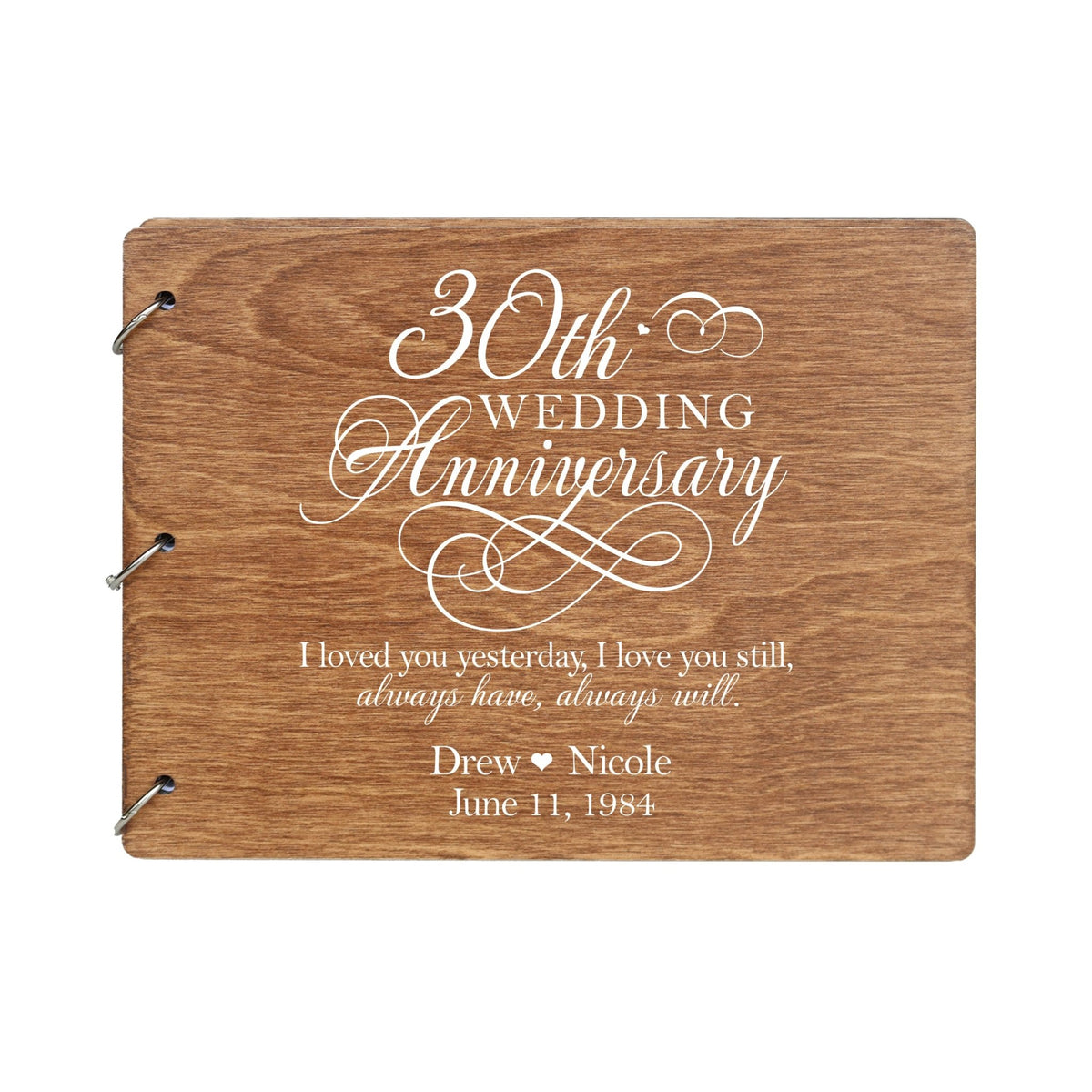 Personalized 30th Wedding Anniversary Guestbook - LifeSong Milestones