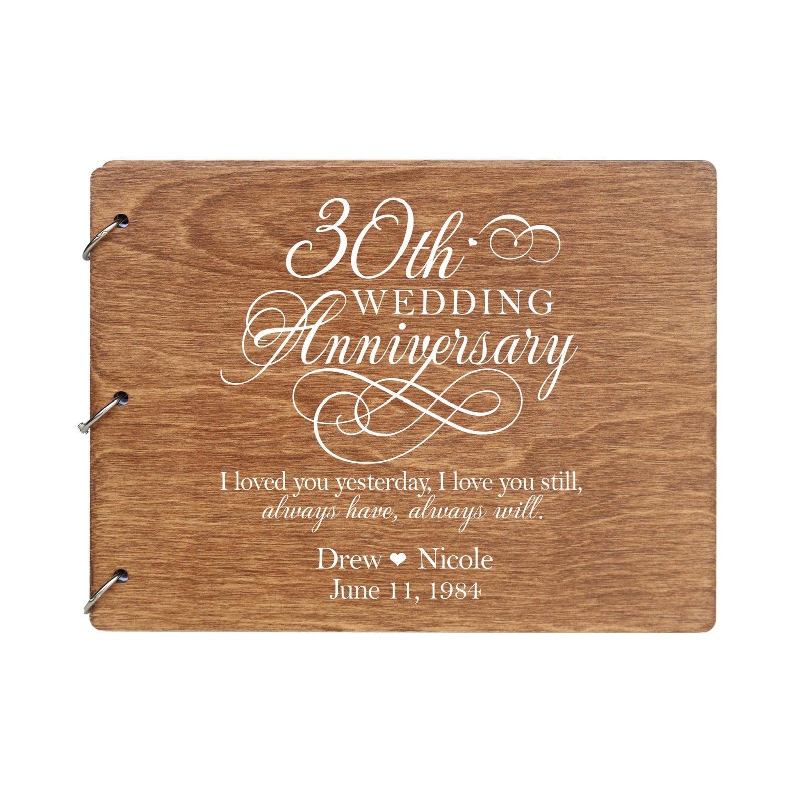 Personalized 30th Wedding Anniversary Guestbook - LifeSong Milestones
