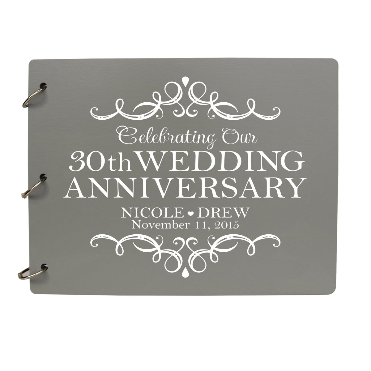 Personalized 30th Wedding Anniversary Guestbook - LifeSong Milestones