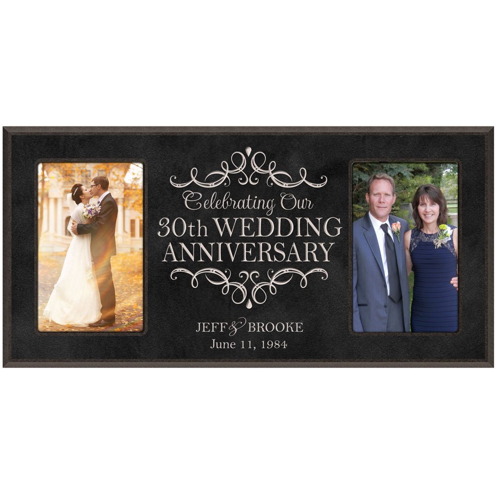 Personalized 30th Wedding Anniversary Picture Frame Gifts for Couples - LifeSong Milestones