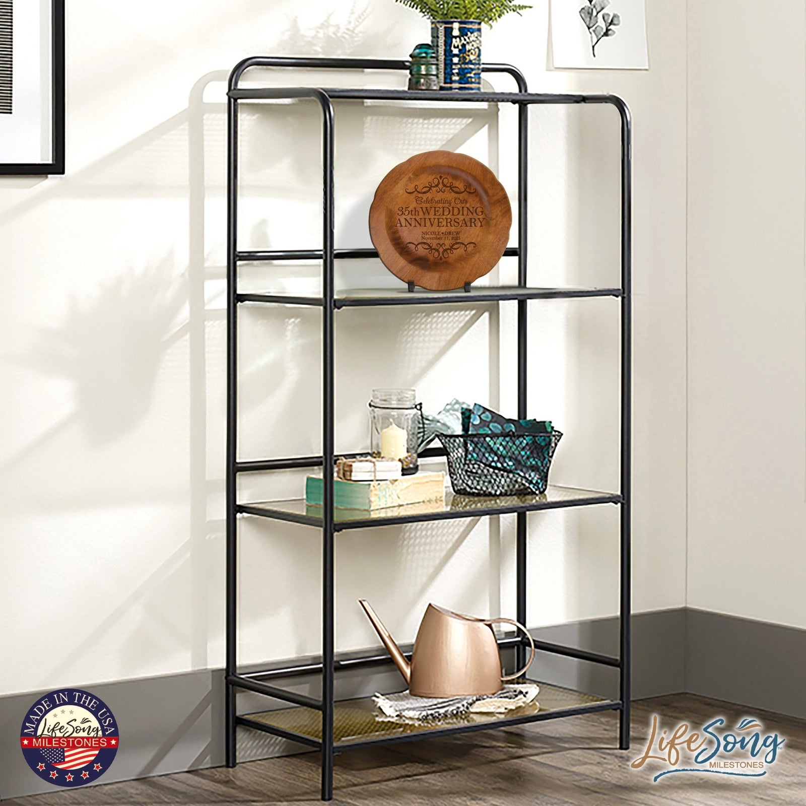 Personalized 35th Wedding Anniversary Decorative Plate - Celebrating - LifeSong Milestones