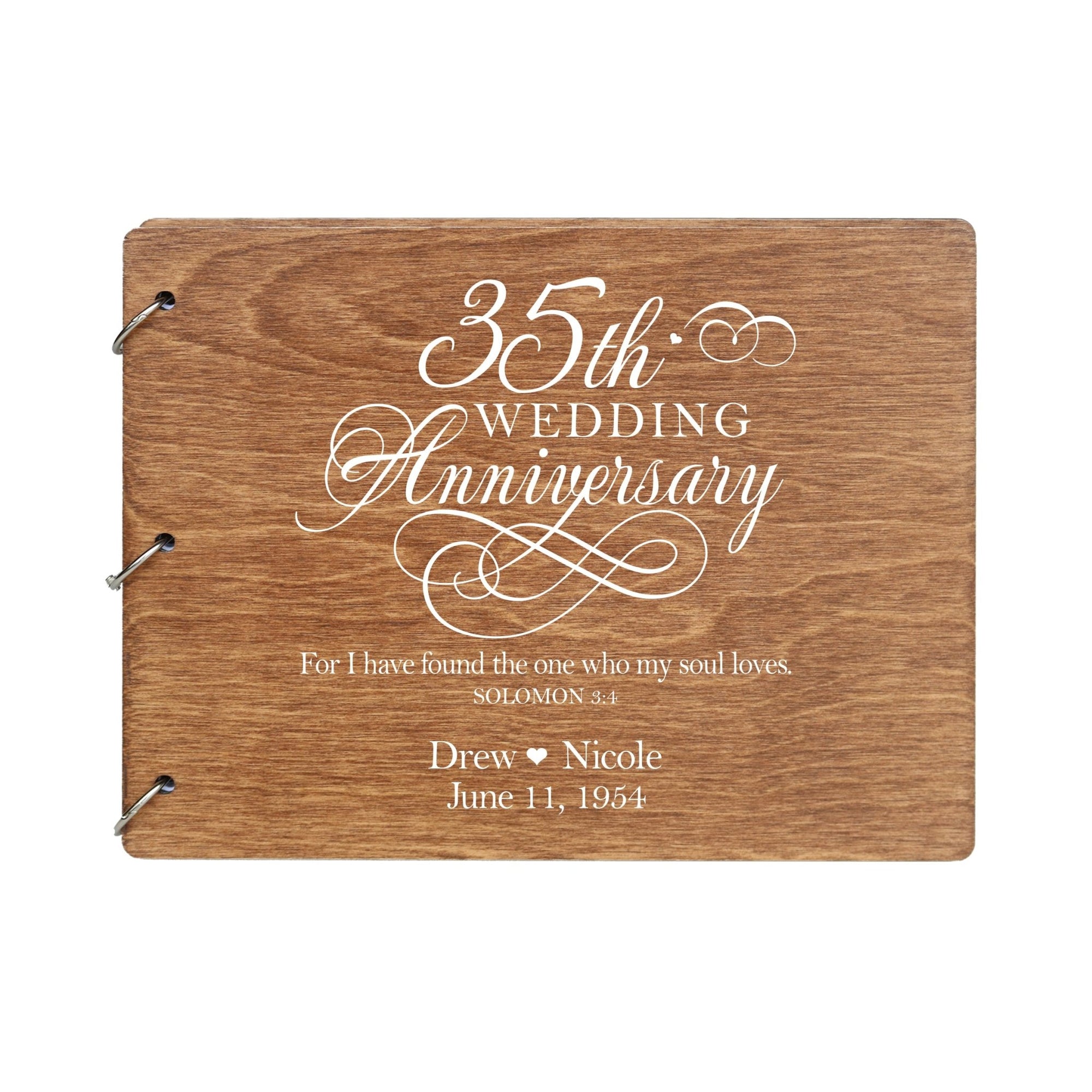 Personalized 35th Wedding Anniversary Guestbook - LifeSong Milestones