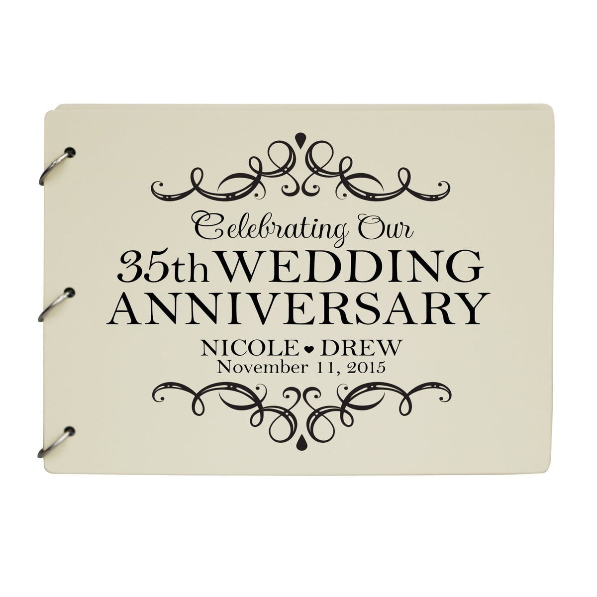 Personalized 35th Wedding Anniversary Guestbook - LifeSong Milestones