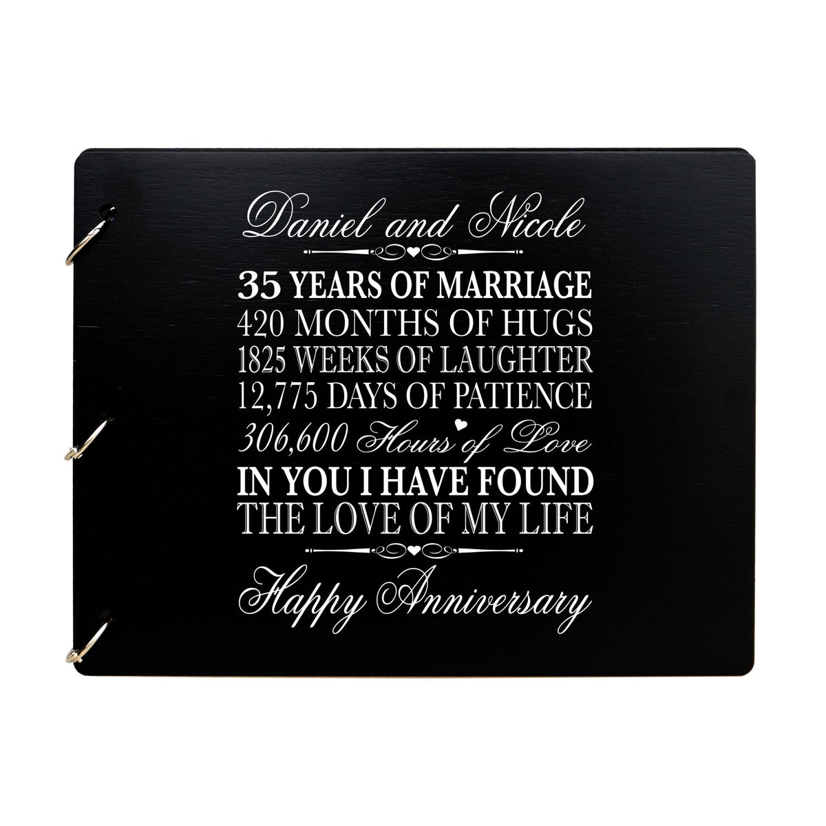 Personalized 35th Wedding Anniversary Guestbook - LifeSong Milestones