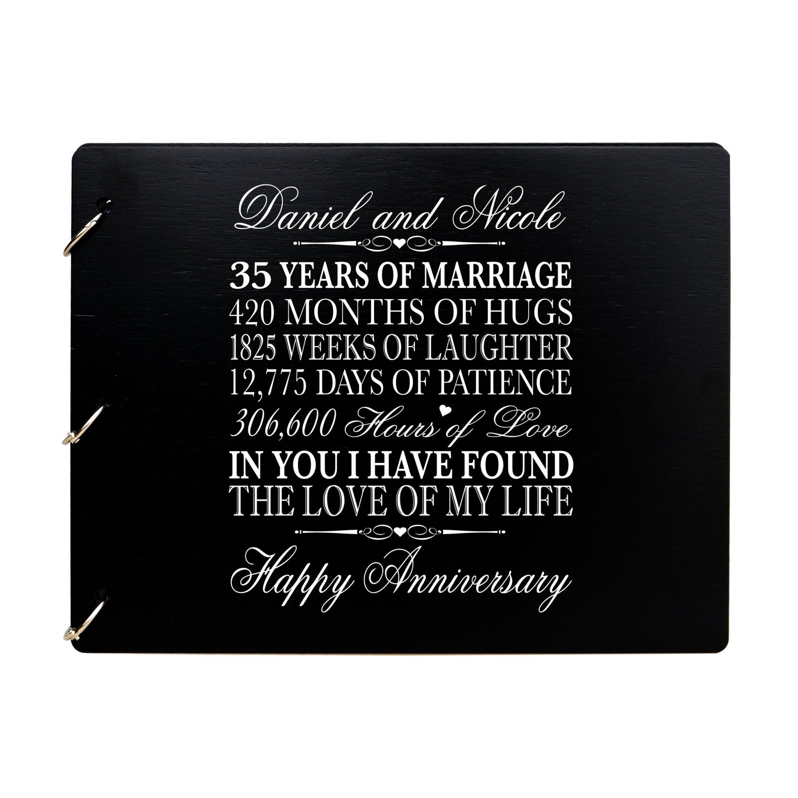 Personalized 35th Wedding Anniversary Guestbook - LifeSong Milestones