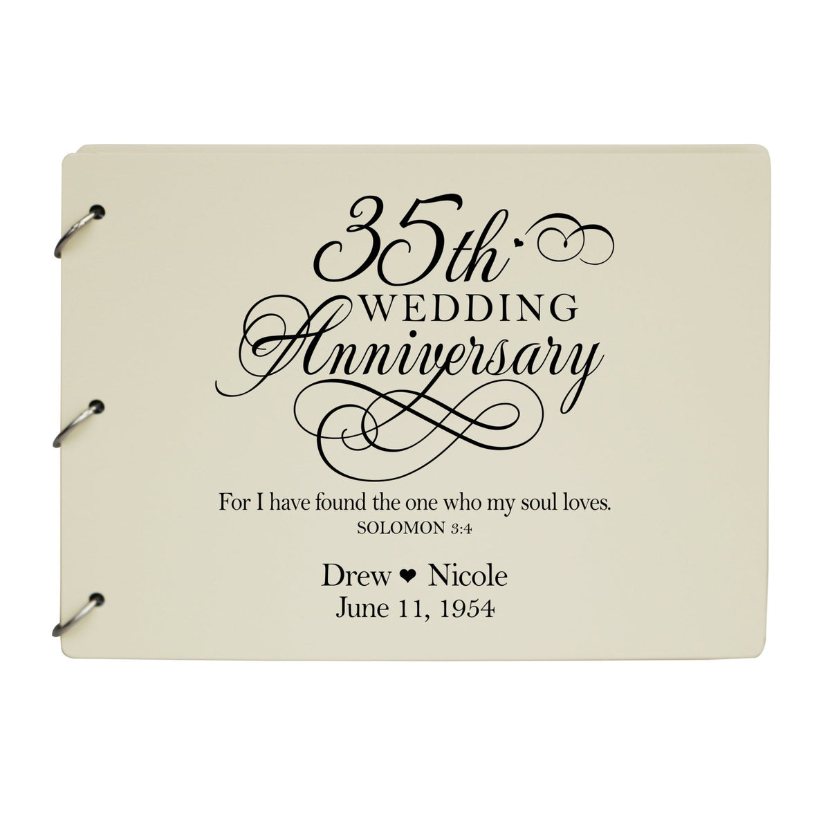Personalized 35th Wedding Anniversary Guestbook - LifeSong Milestones