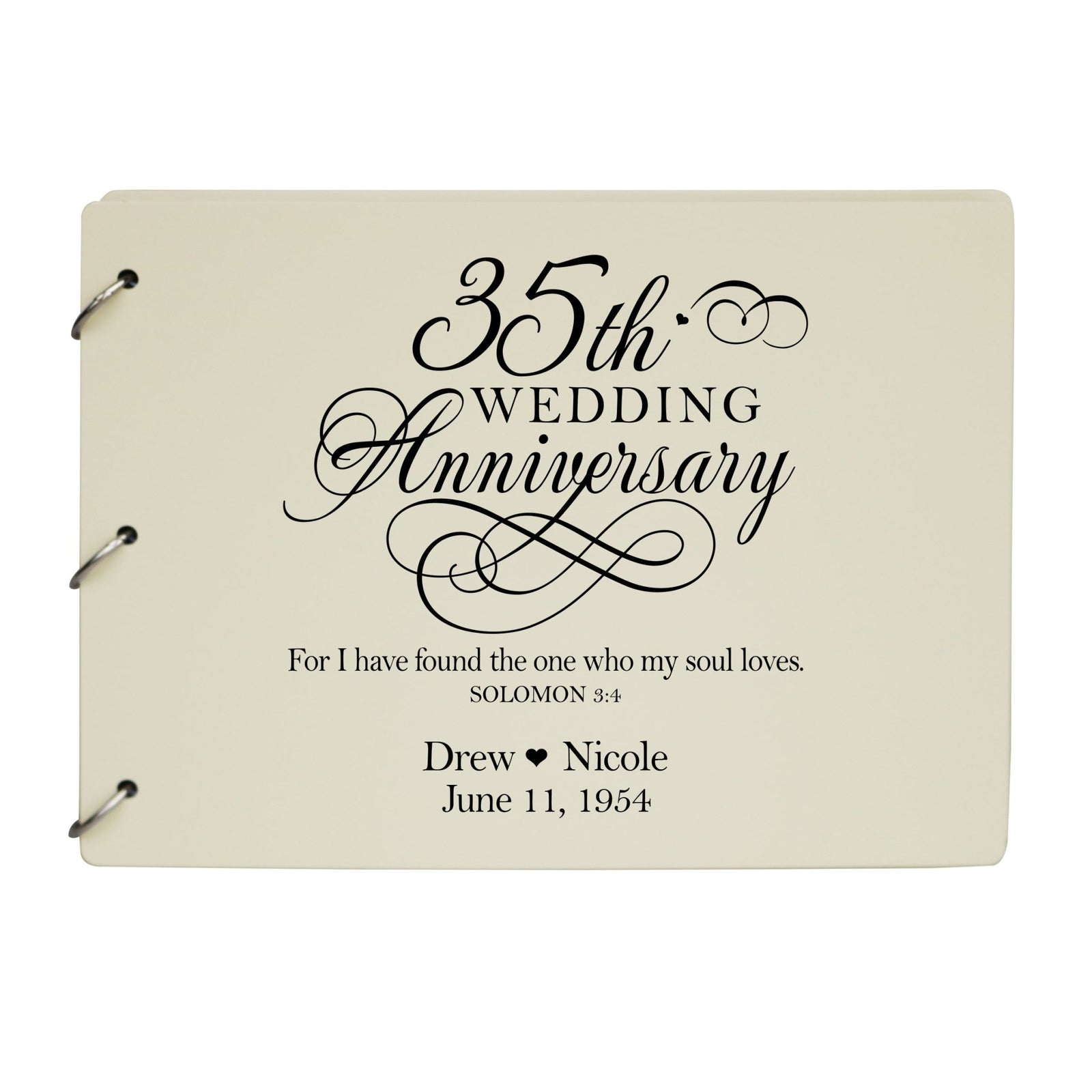 Personalized 35th Wedding Anniversary Guestbook - LifeSong Milestones