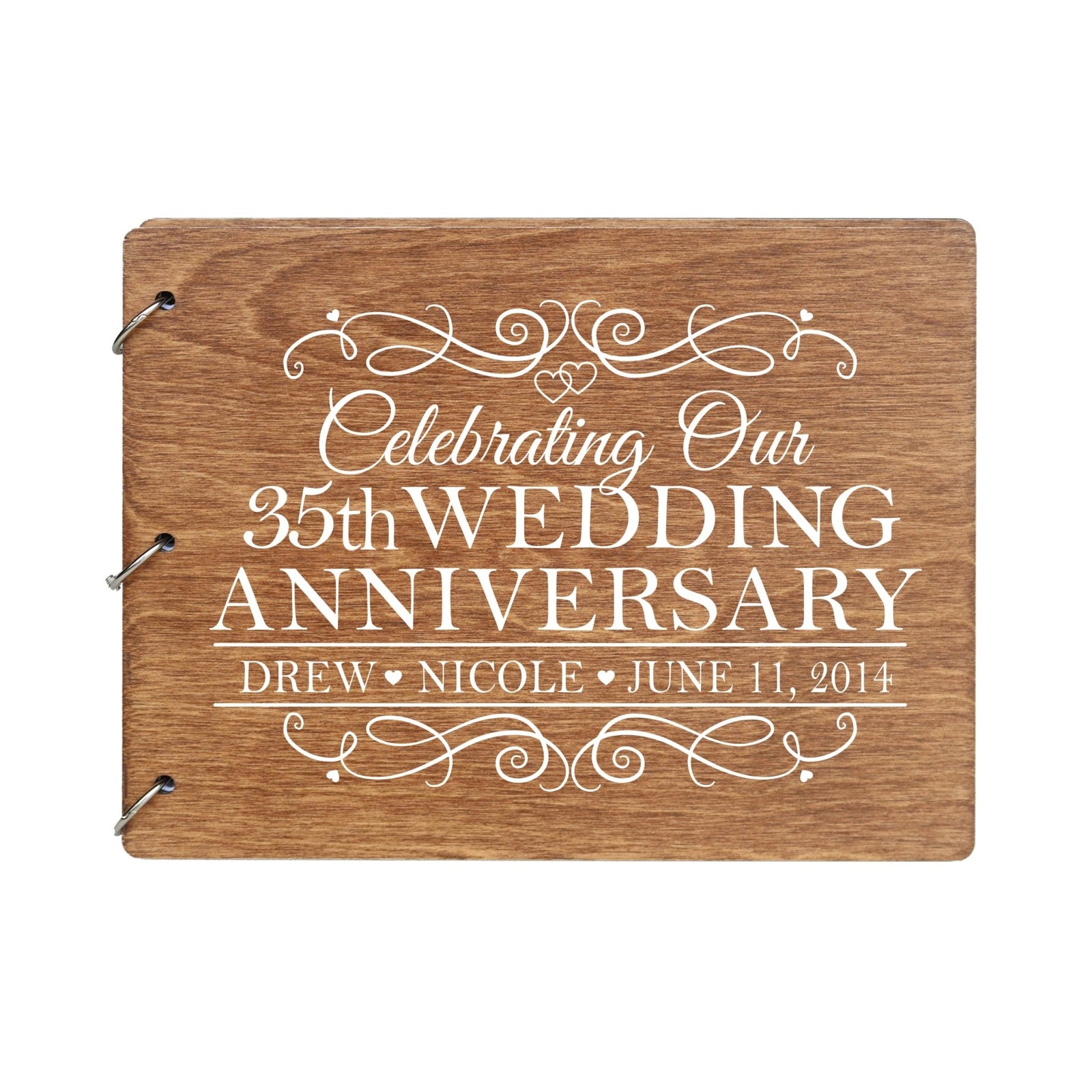 Personalized 35th Wedding Anniversary Guestbook - LifeSong Milestones