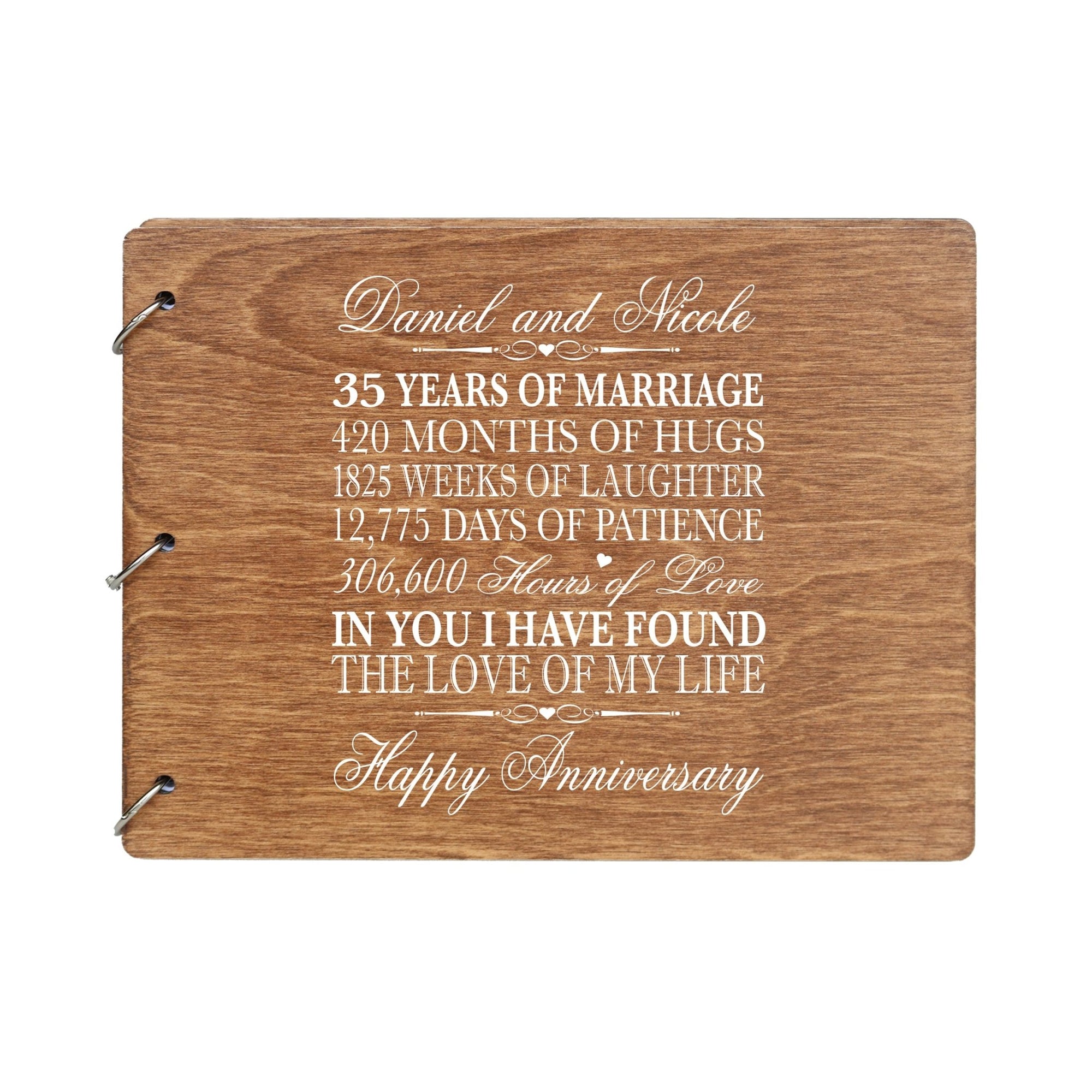 Personalized 35th Wedding Anniversary Guestbook - LifeSong Milestones