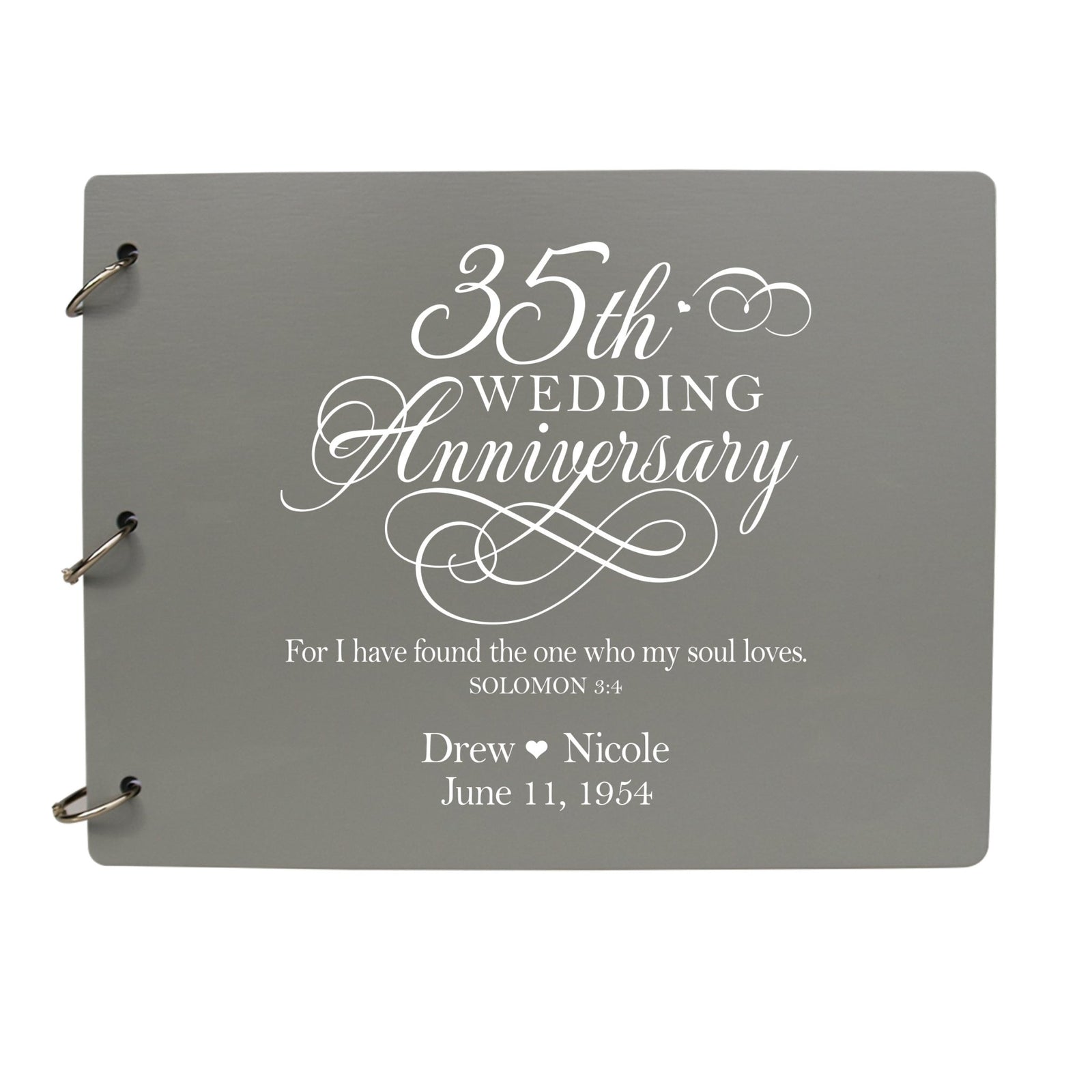 Personalized 35th Wedding Anniversary Guestbook - LifeSong Milestones