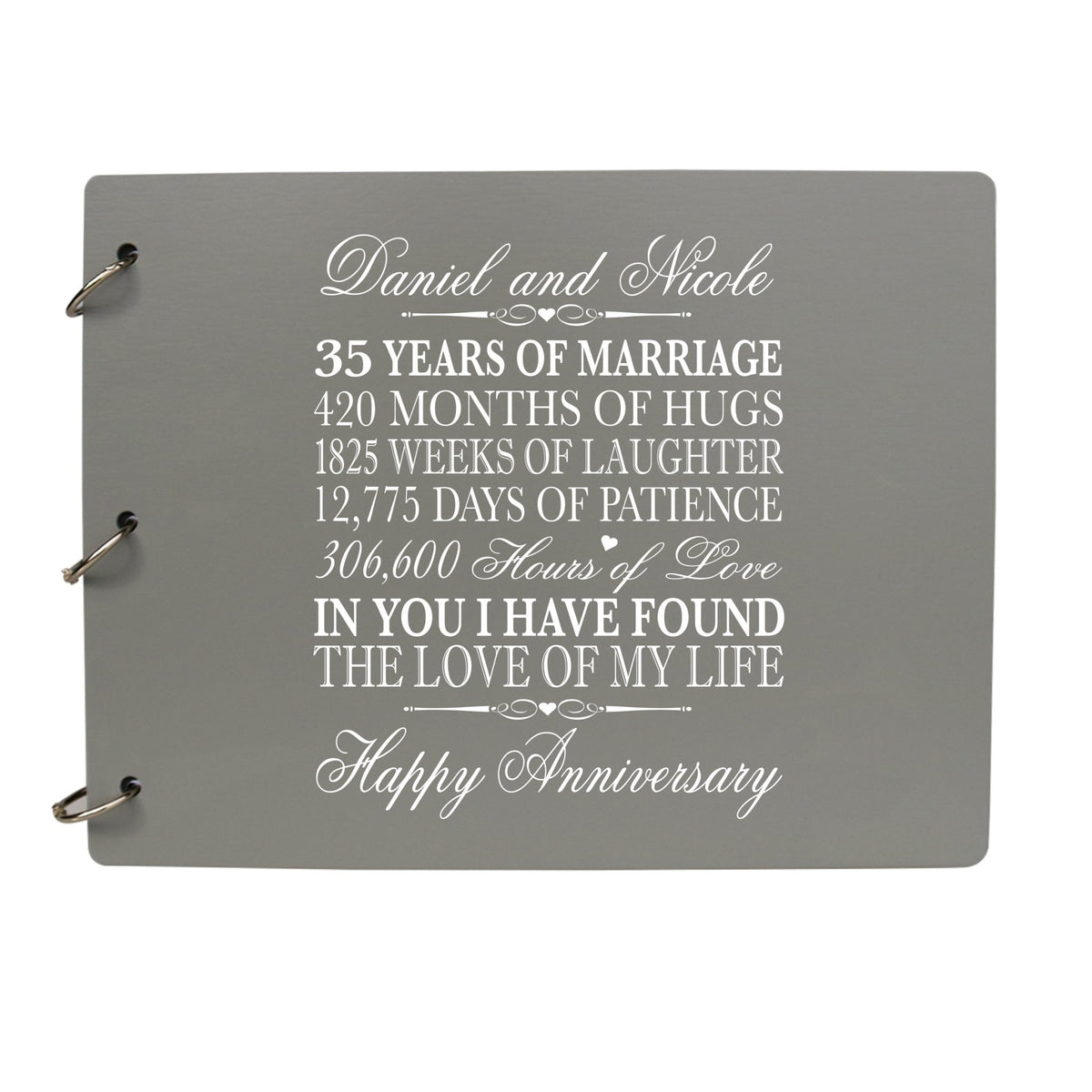 Personalized 35th Wedding Anniversary Guestbook - LifeSong Milestones