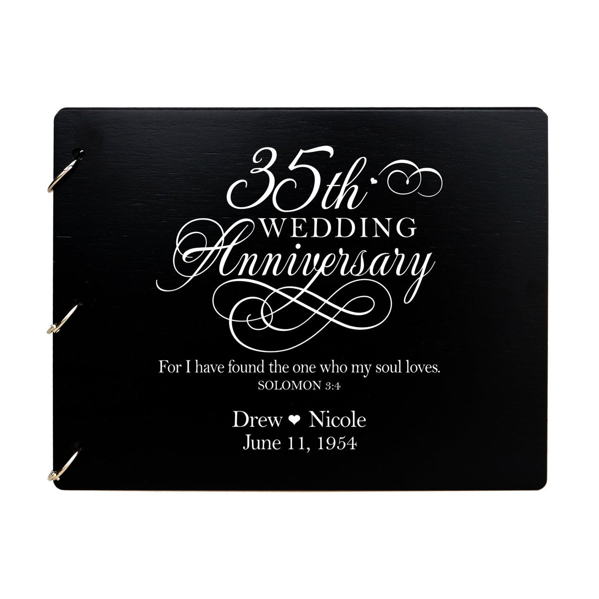 Personalized 35th Wedding Anniversary Guestbook - LifeSong Milestones