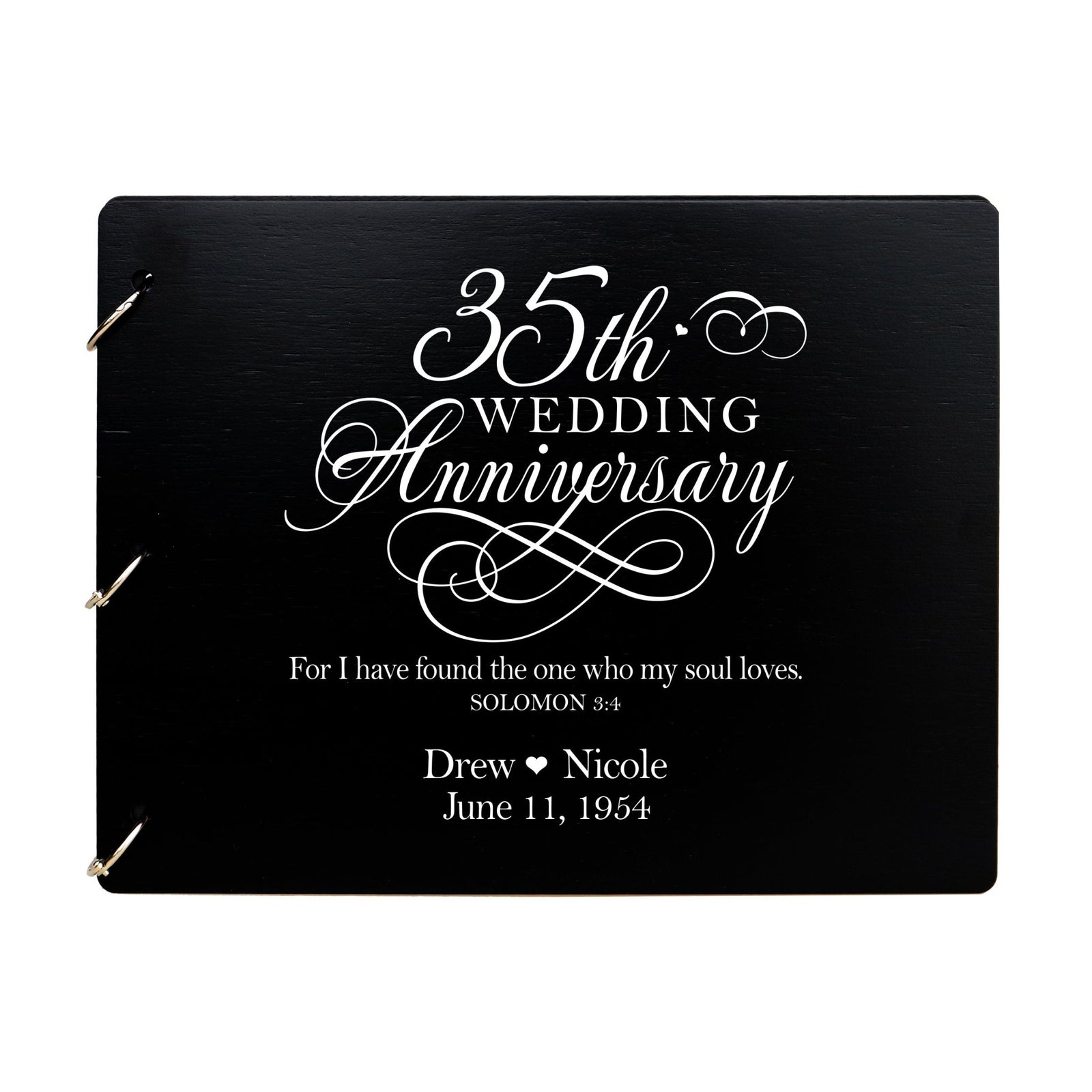 Personalized 35th Wedding Anniversary Guestbook - LifeSong Milestones