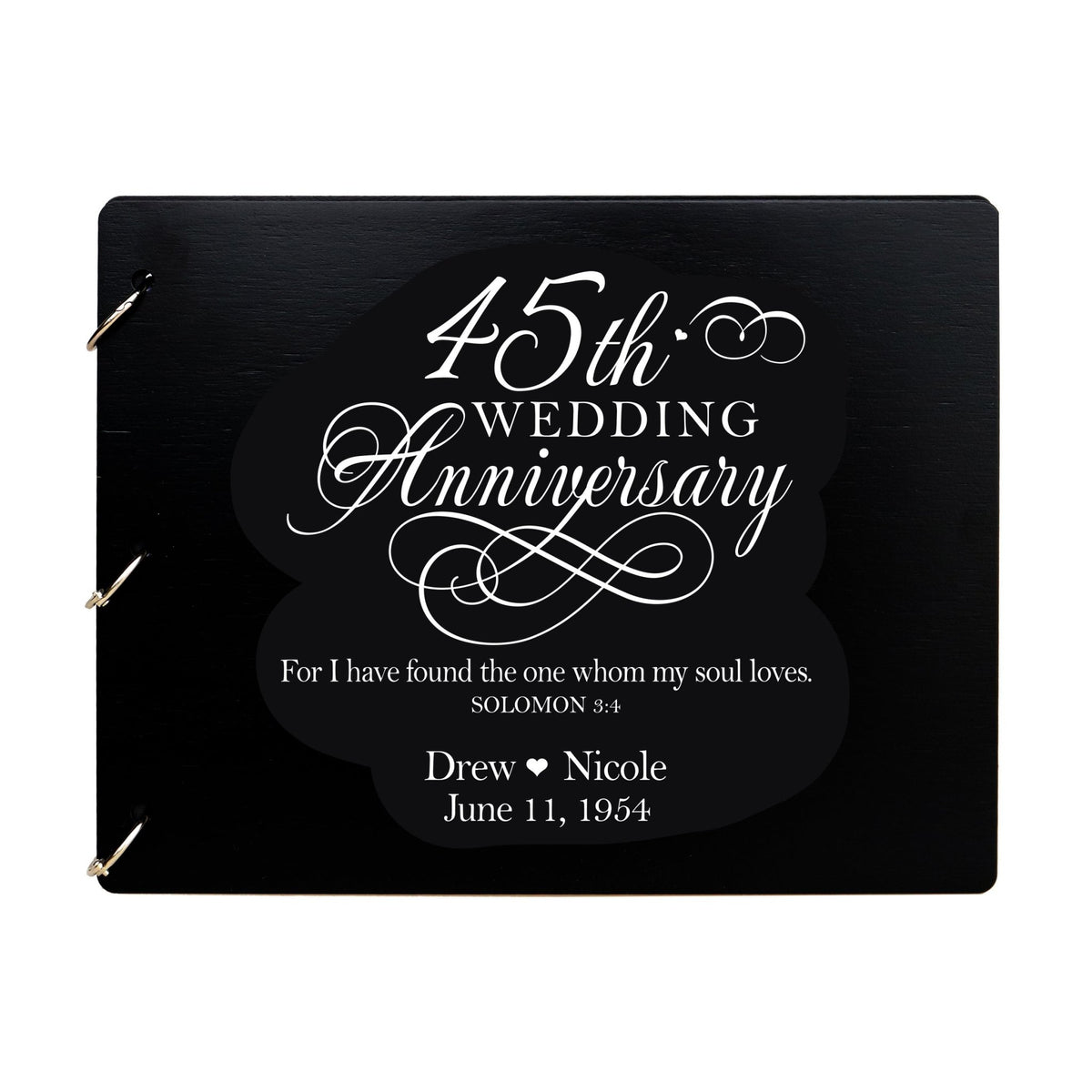 Personalized 45th Wedding Anniversary Guestbook - LifeSong Milestones