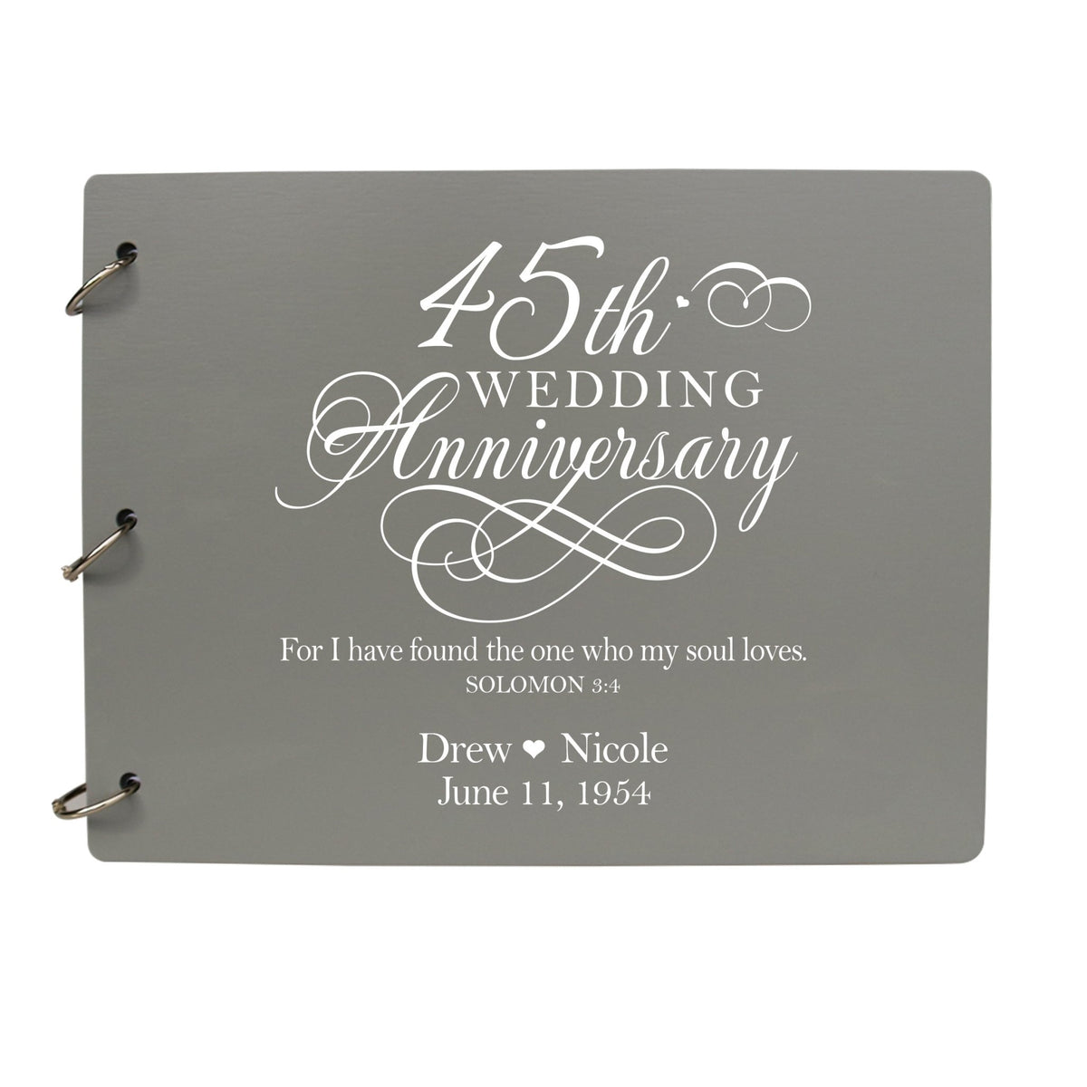 Personalized 45th Wedding Anniversary Guestbook - LifeSong Milestones