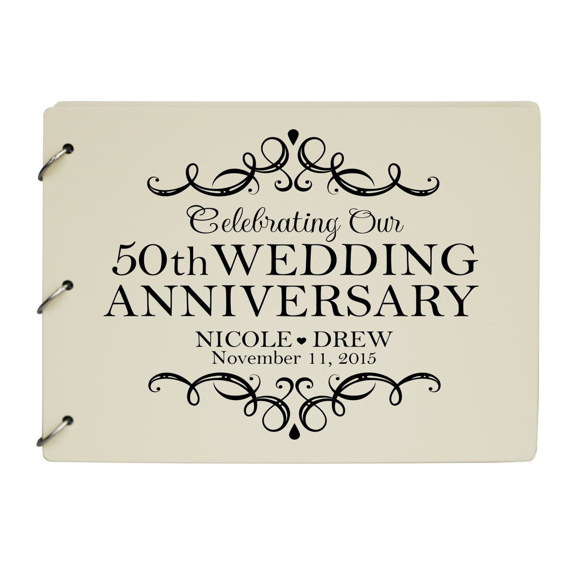 Personalized 50th Wedding Anniversary Guestbook - LifeSong Milestones