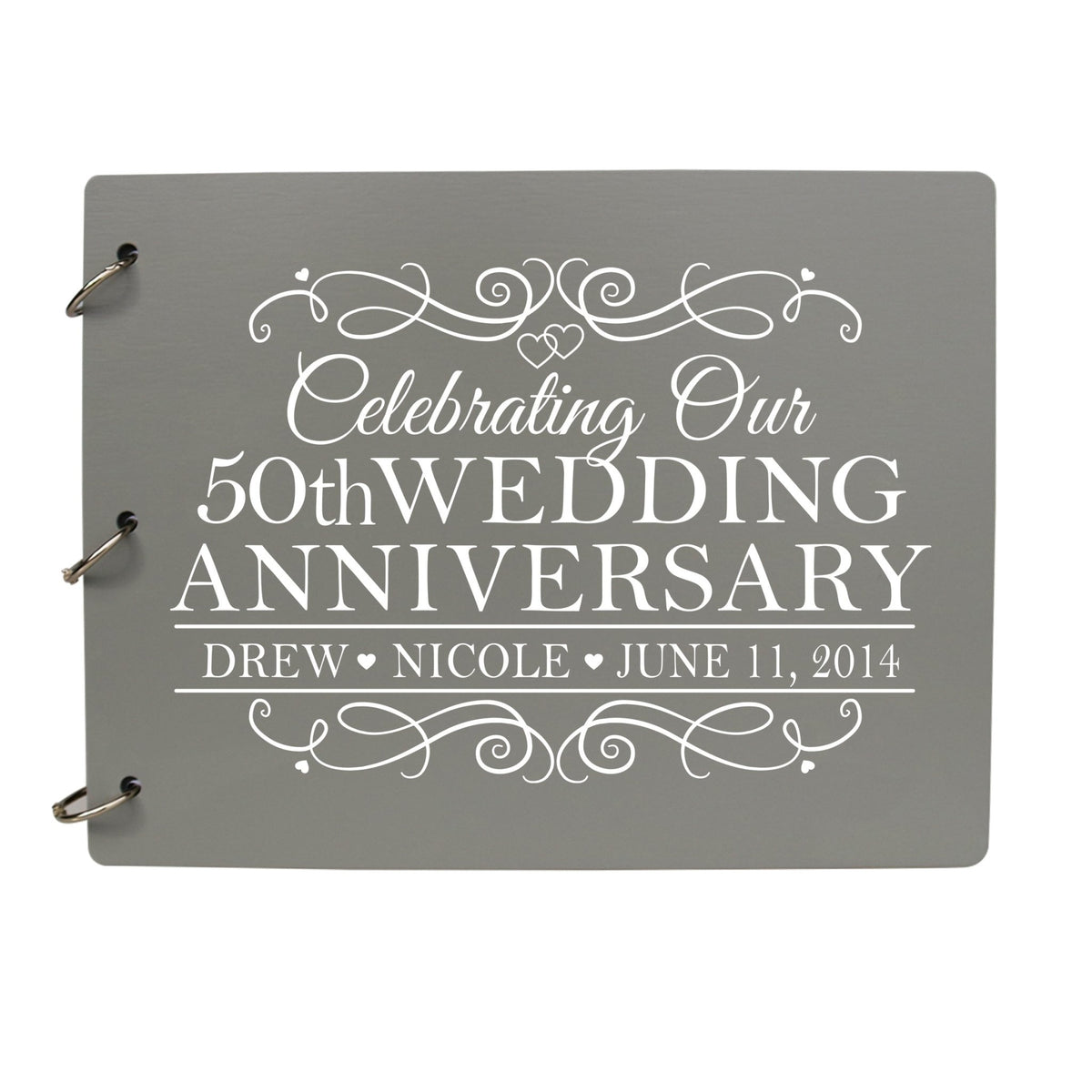 Personalized 50th Wedding Anniversary Guestbook - LifeSong Milestones