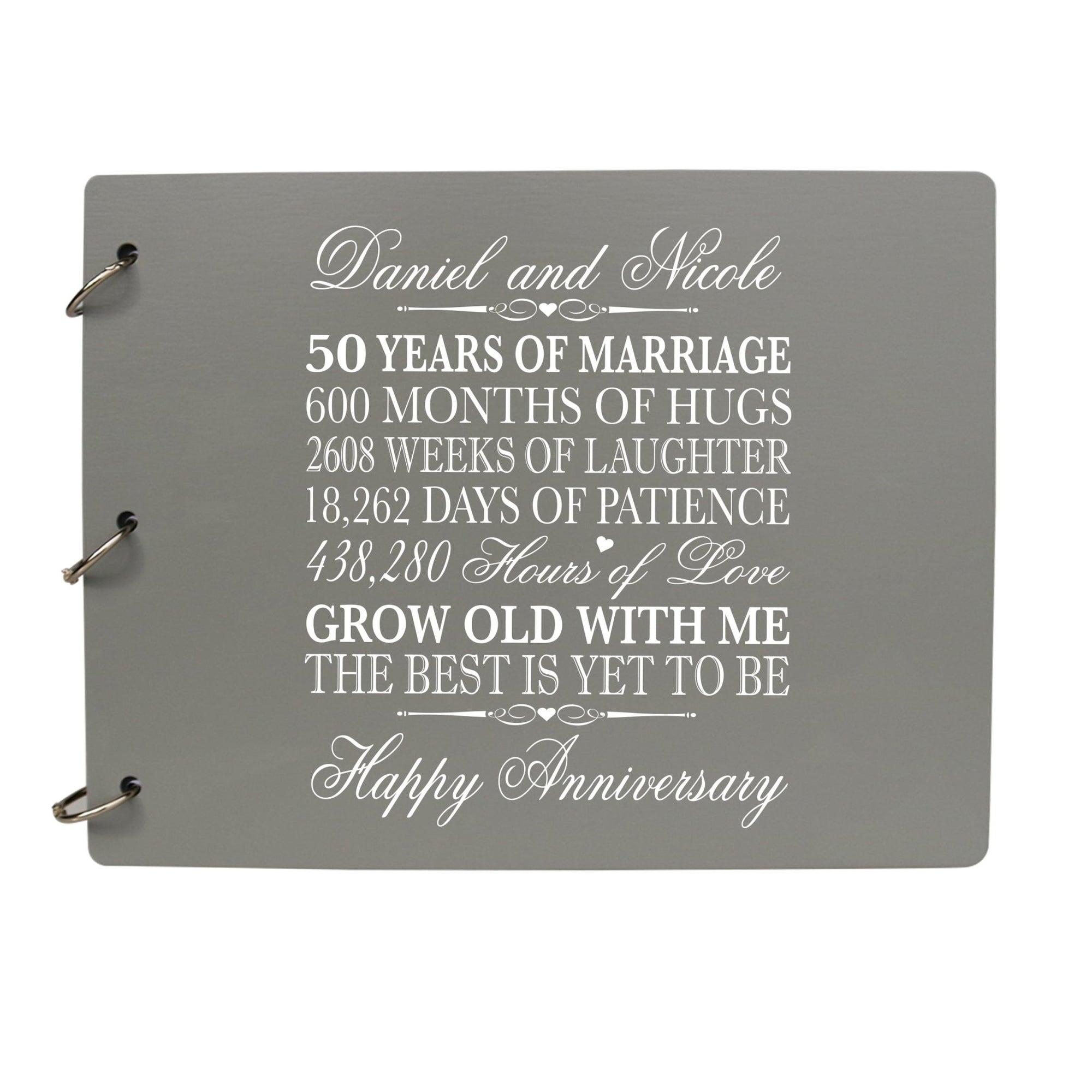 Personalized 50th Wedding Anniversary Guestbook - LifeSong Milestones