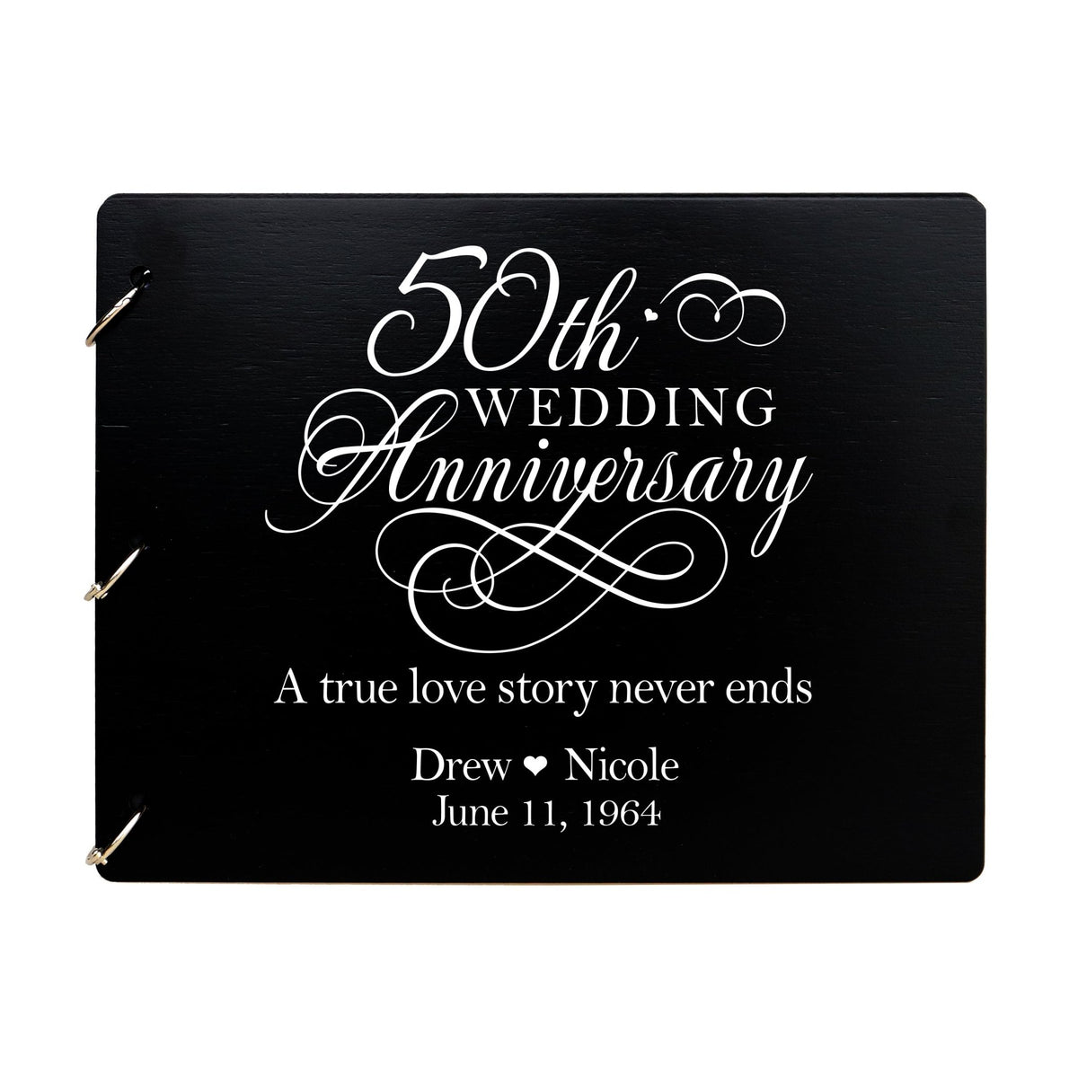 Personalized 50th Wedding Anniversary Guestbook - LifeSong Milestones