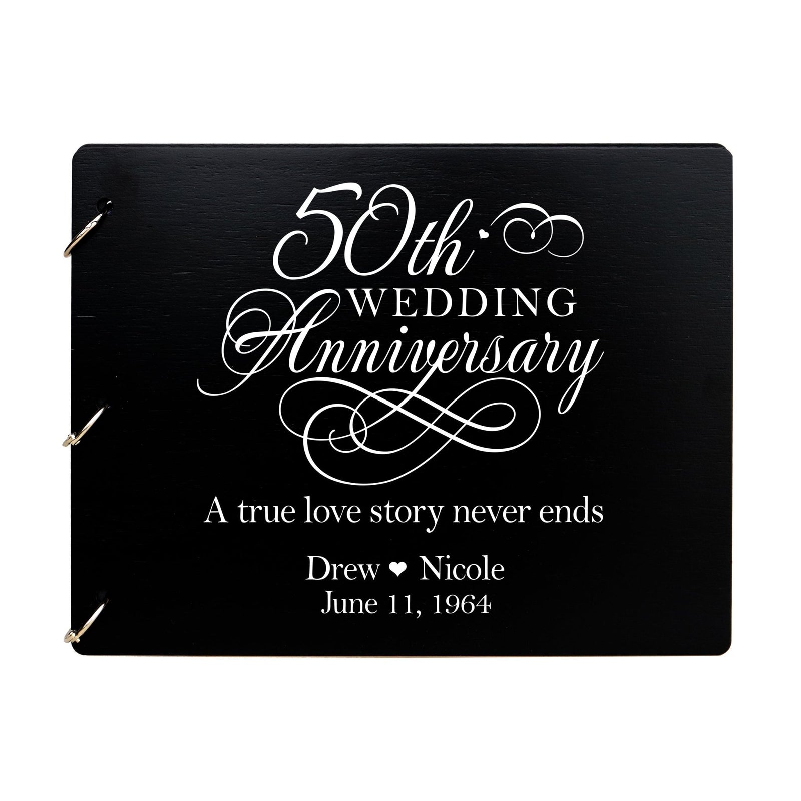 Personalized 50th Wedding Anniversary Guestbook - LifeSong Milestones