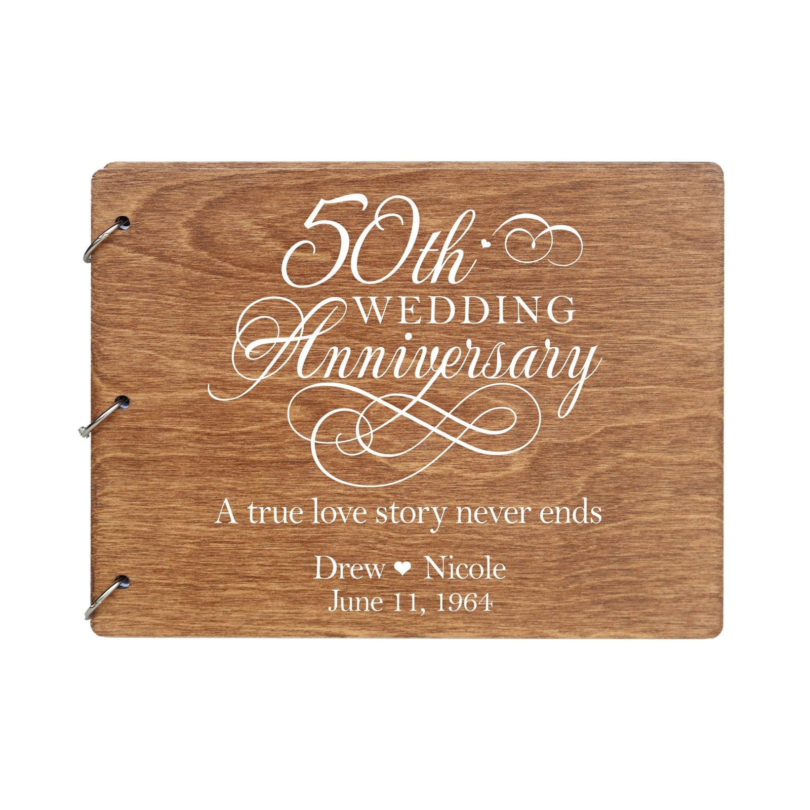 Personalized 50th Wedding Anniversary Guestbook - LifeSong Milestones