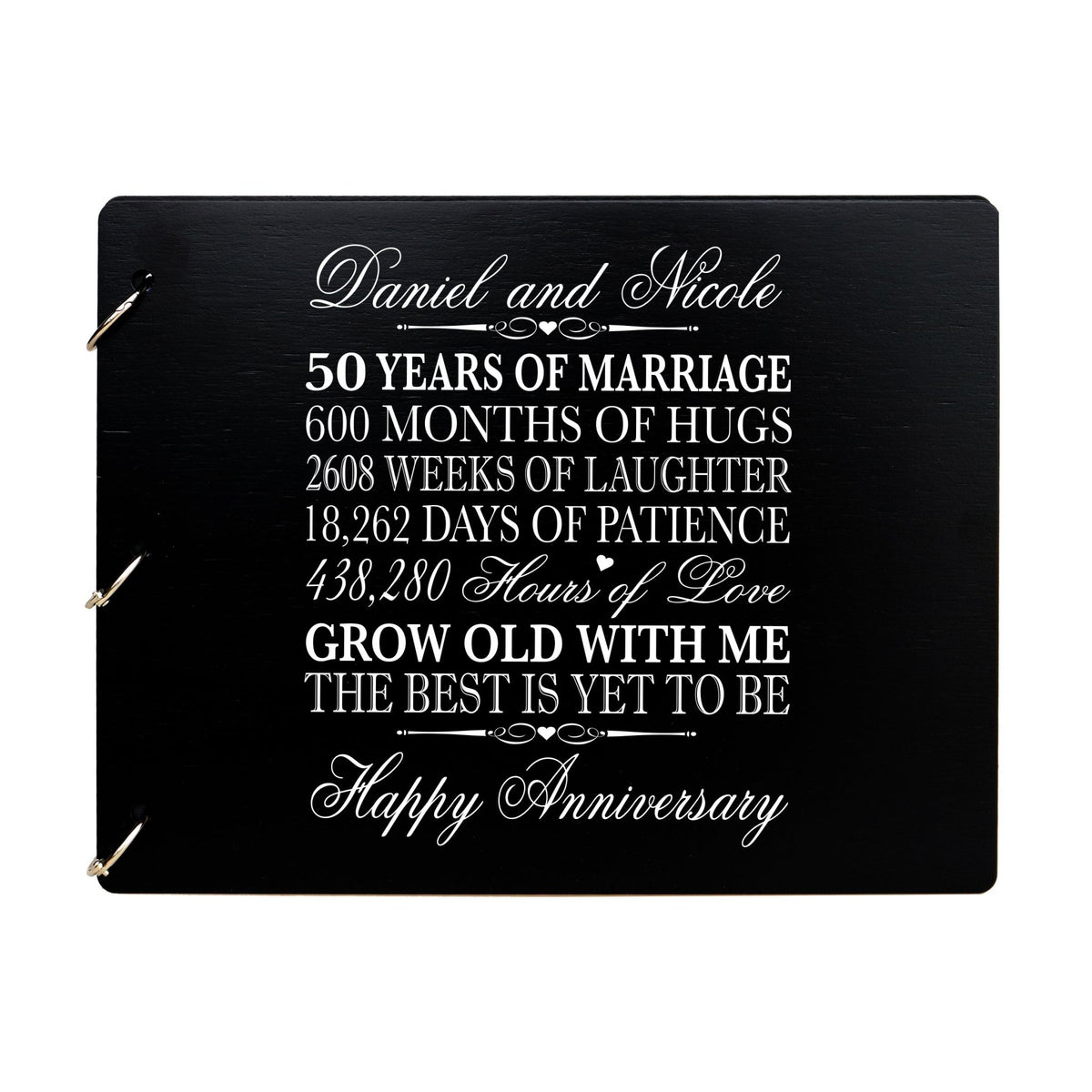 Personalized 50th Wedding Anniversary Guestbook - LifeSong Milestones