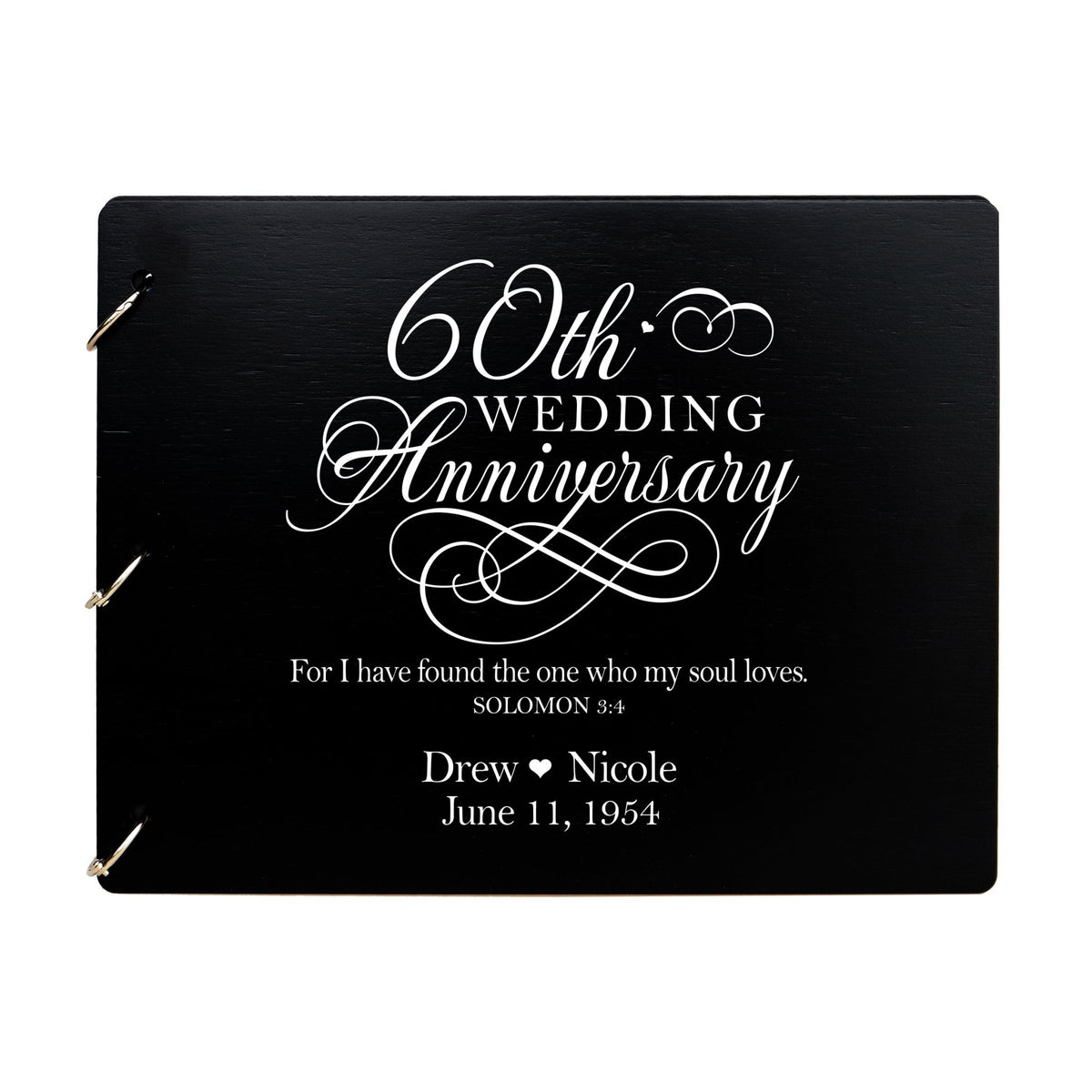 Personalized 60th Wedding Anniversary Guestbook - LifeSong Milestones