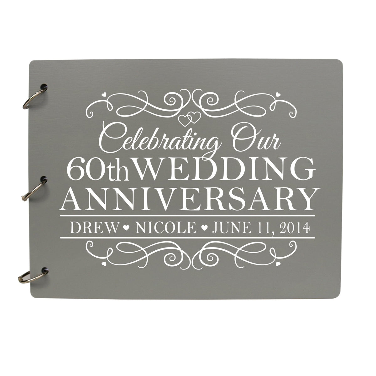 Personalized 60th Wedding Anniversary Guestbook - LifeSong Milestones