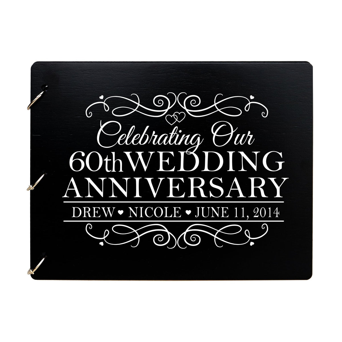 Personalized 60th Wedding Anniversary Guestbook - LifeSong Milestones