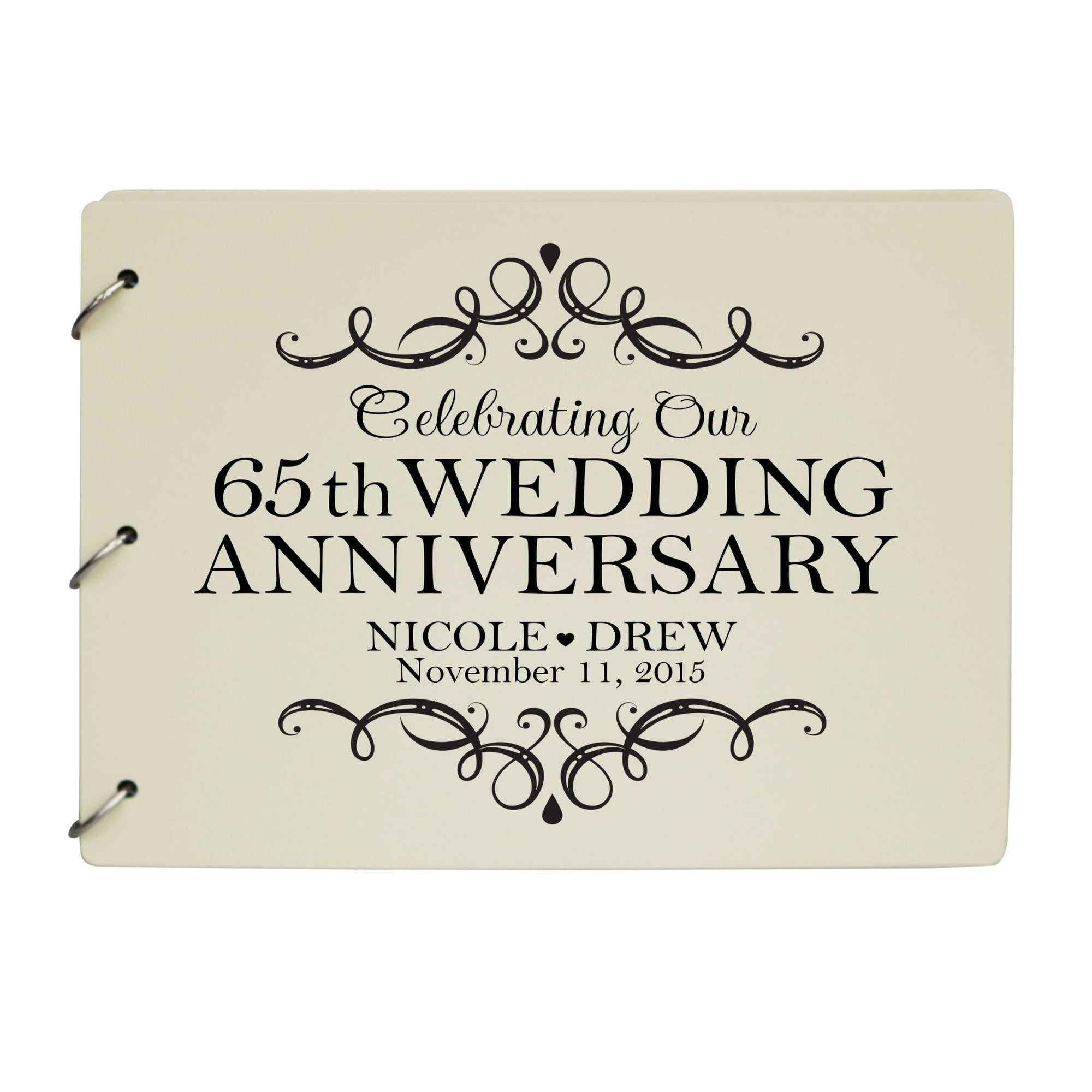 Personalized 65th Wedding Anniversary Guestbook - LifeSong Milestones