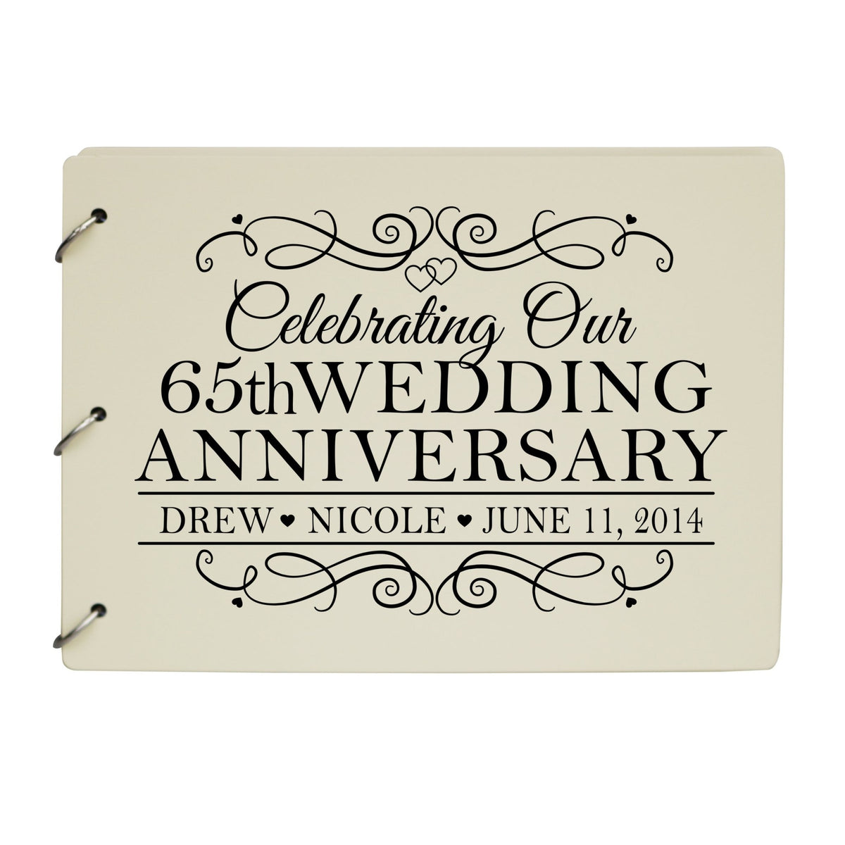 Personalized 65th Wedding Anniversary Guestbook - LifeSong Milestones