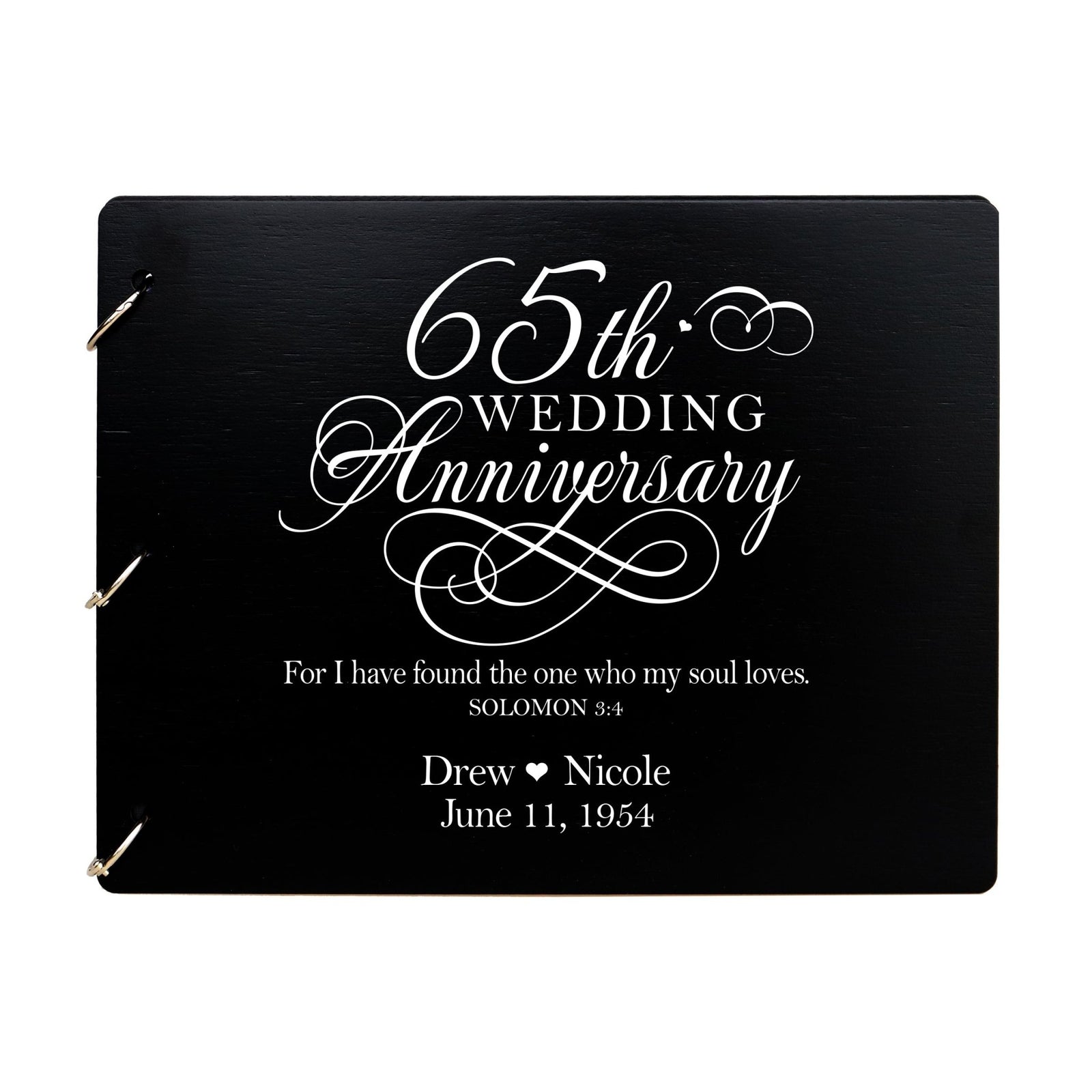 Personalized 65th Wedding Anniversary Guestbook - LifeSong Milestones