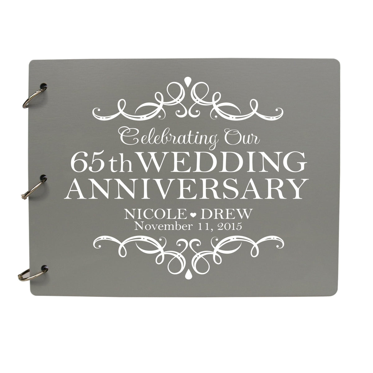 Personalized 65th Wedding Anniversary Guestbook - LifeSong Milestones