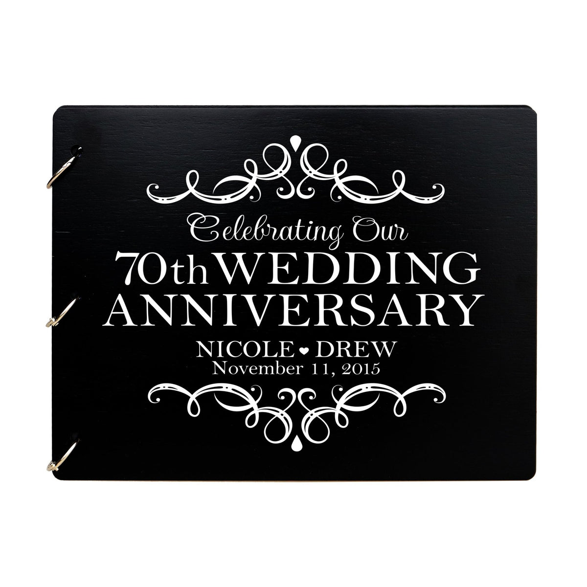 Personalized 70th Wedding Anniversary Guestbook - LifeSong Milestones