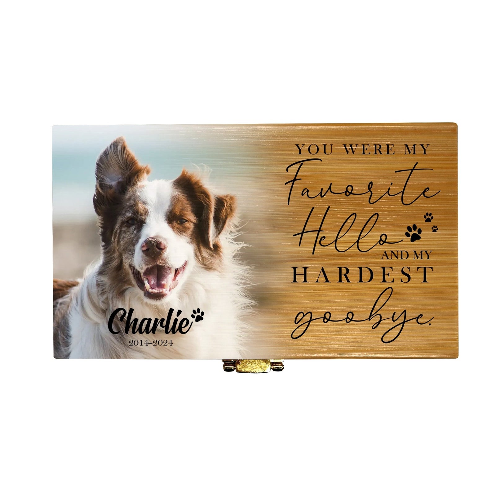 Personalized Bamboo Urns For Pet Ashes – Biodegradable Memorial Keepsake - You Were My Favorite - LifeSong Milestones