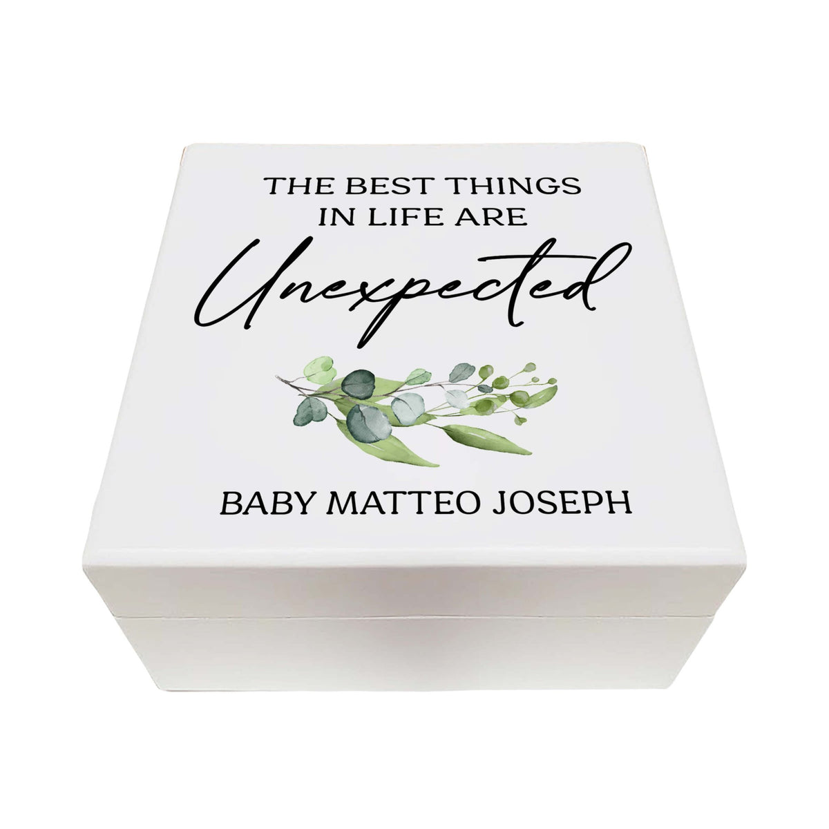 Personalized Baptism Keepsake Box for Newborn Baby Boy - LifeSong Milestones