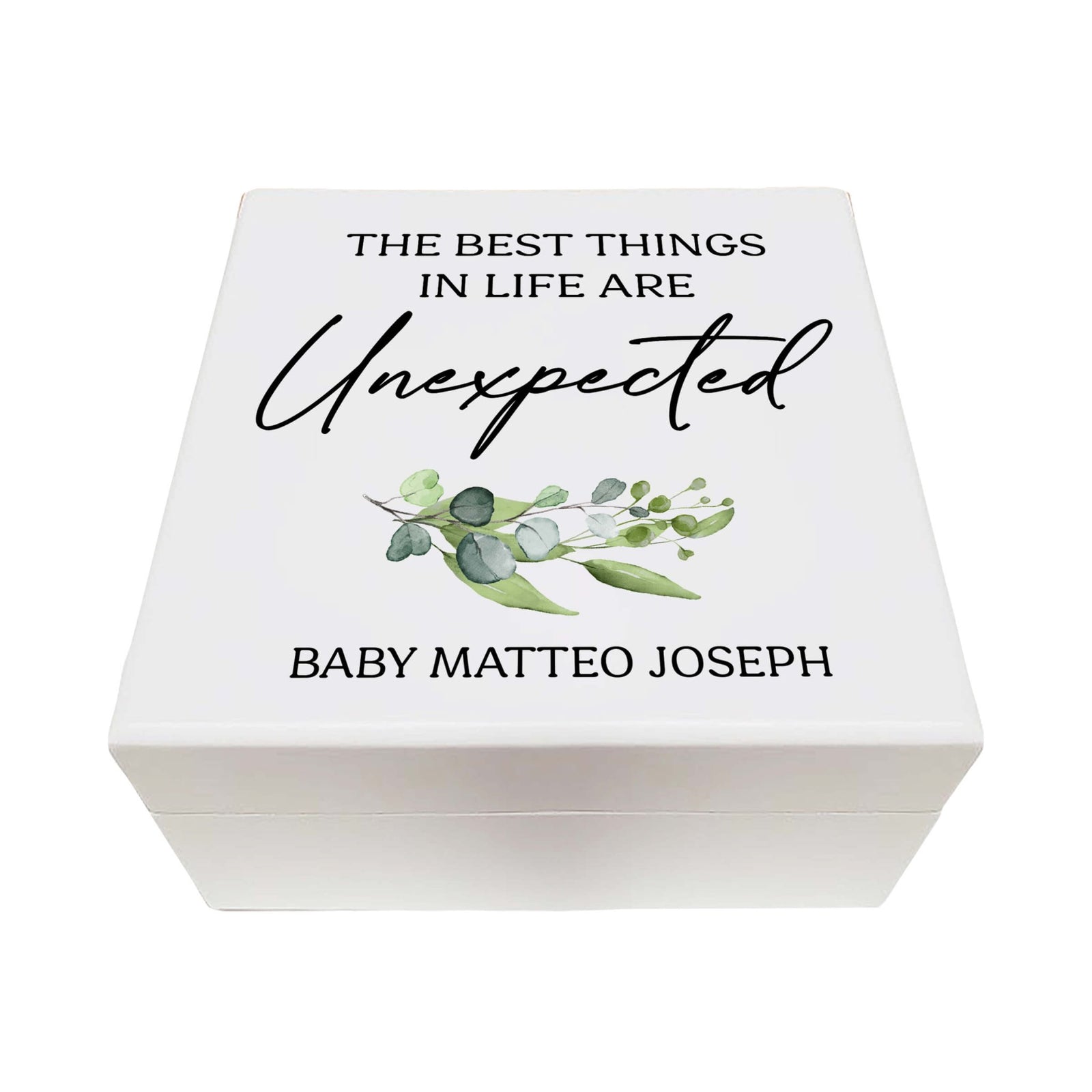 Personalized Baptism Keepsake Box for Newborn Baby Boy - LifeSong Milestones
