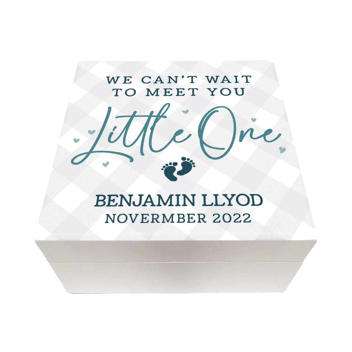 Personalized Baptism Keepsake Box for Newborn Baby Boy - LifeSong Milestones